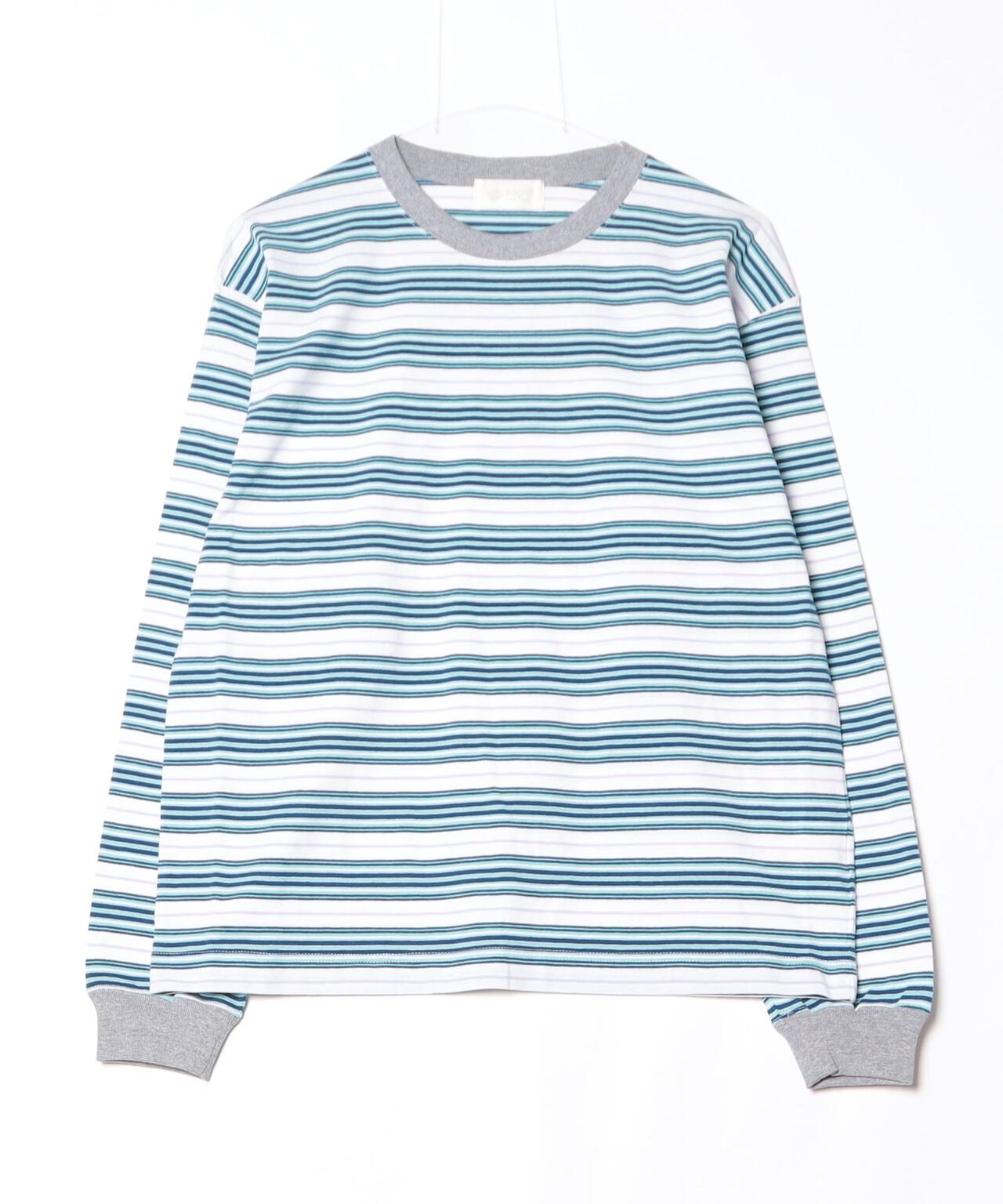 SOGLIA/ソリア　OPEN END MULTI BORDER LS TEE　ボーダーＴ