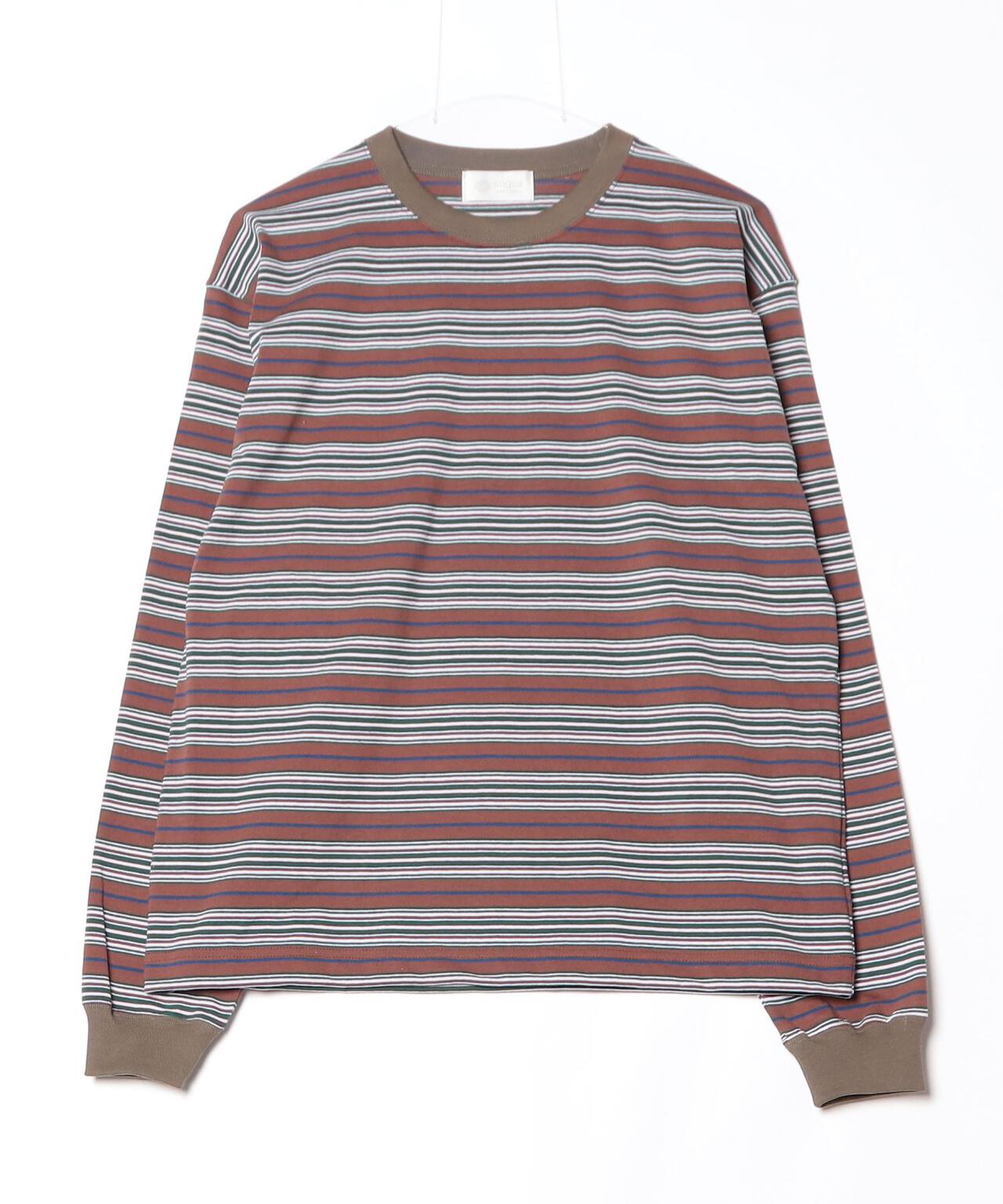 SOGLIA/ソリア　OPEN END MULTI BORDER LS TEE　ボーダーＴ