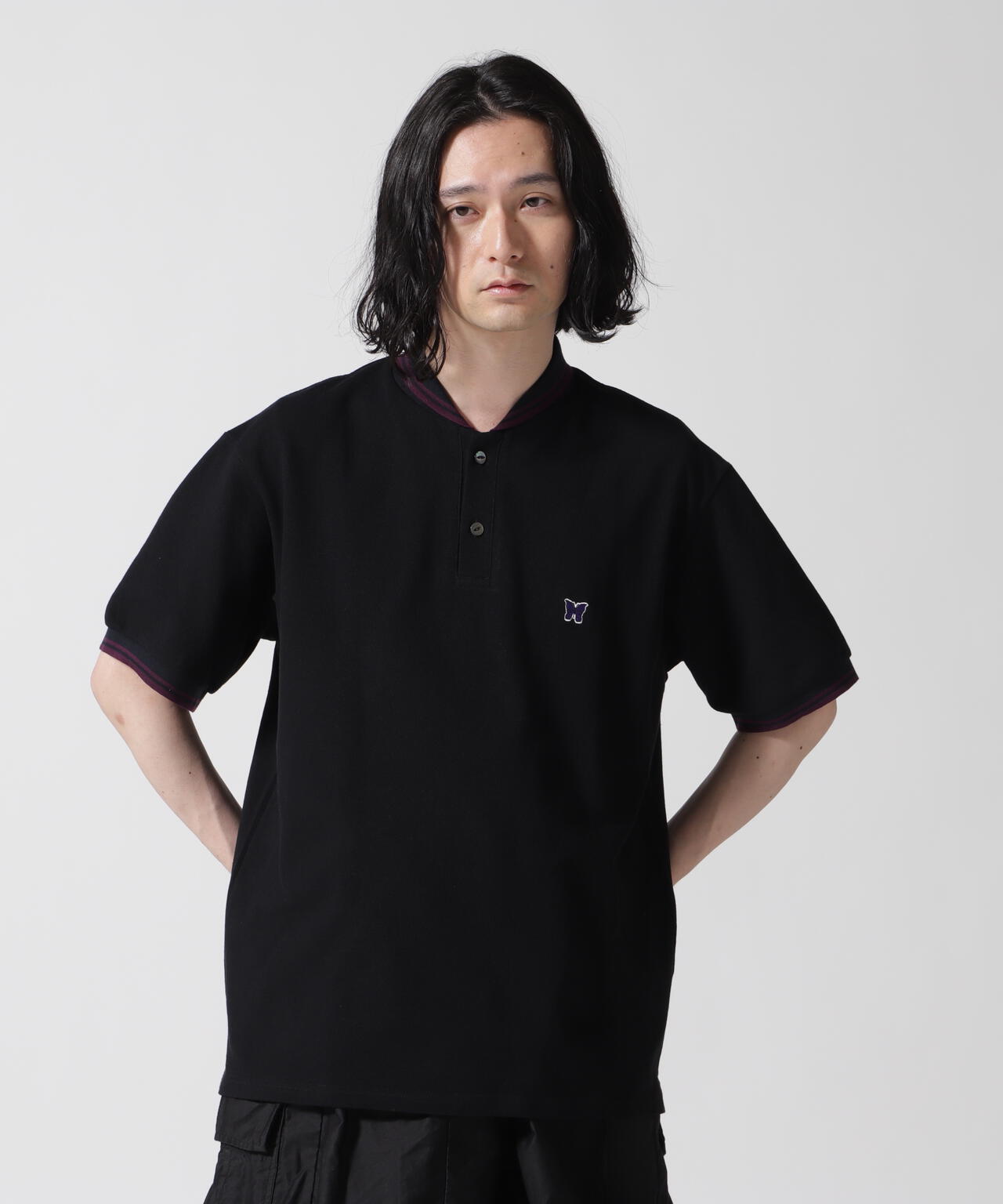 Needles/ニードルズ  Shawl Collar S/S Polo Cotton Pique
