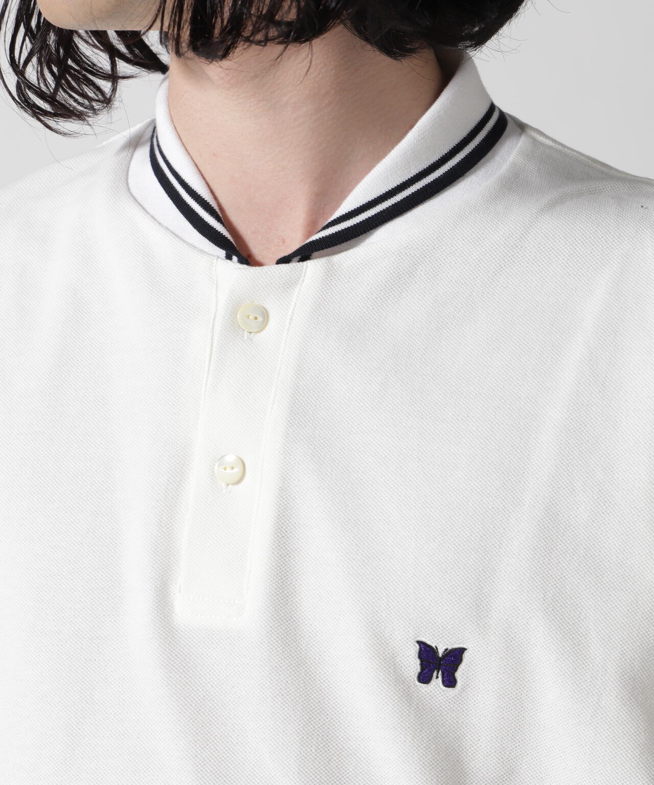 Needles/ニードルズ  Shawl Collar S/S Polo Cotton Pique
