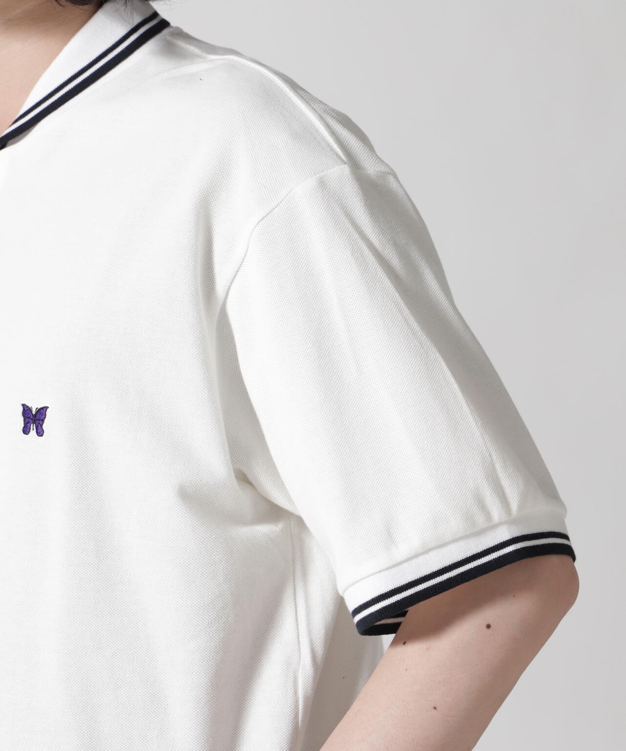 Needles/ニードルズ  Shawl Collar S/S Polo Cotton Pique