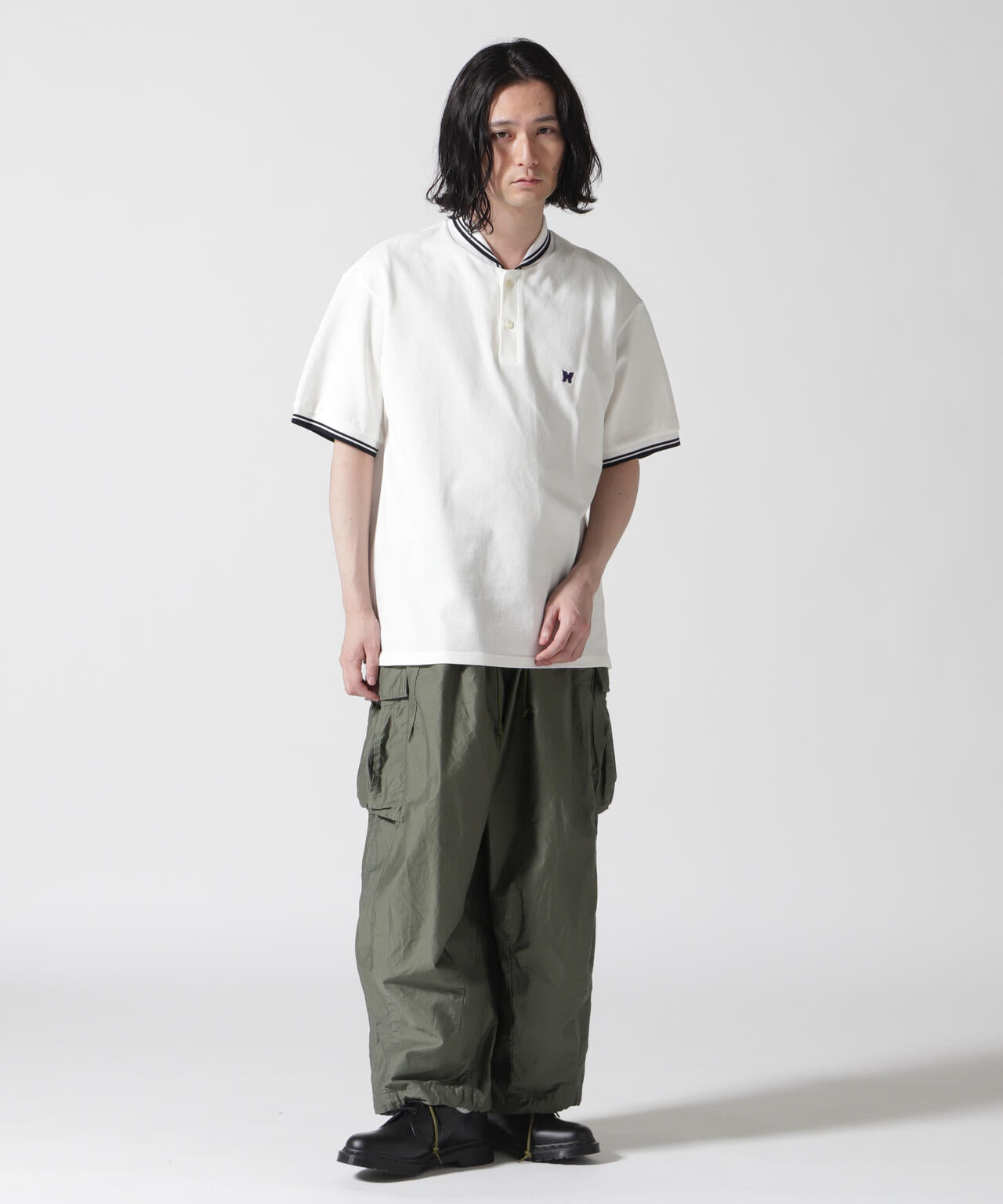 Needles/ニードルズ  Shawl Collar S/S Polo Cotton Pique