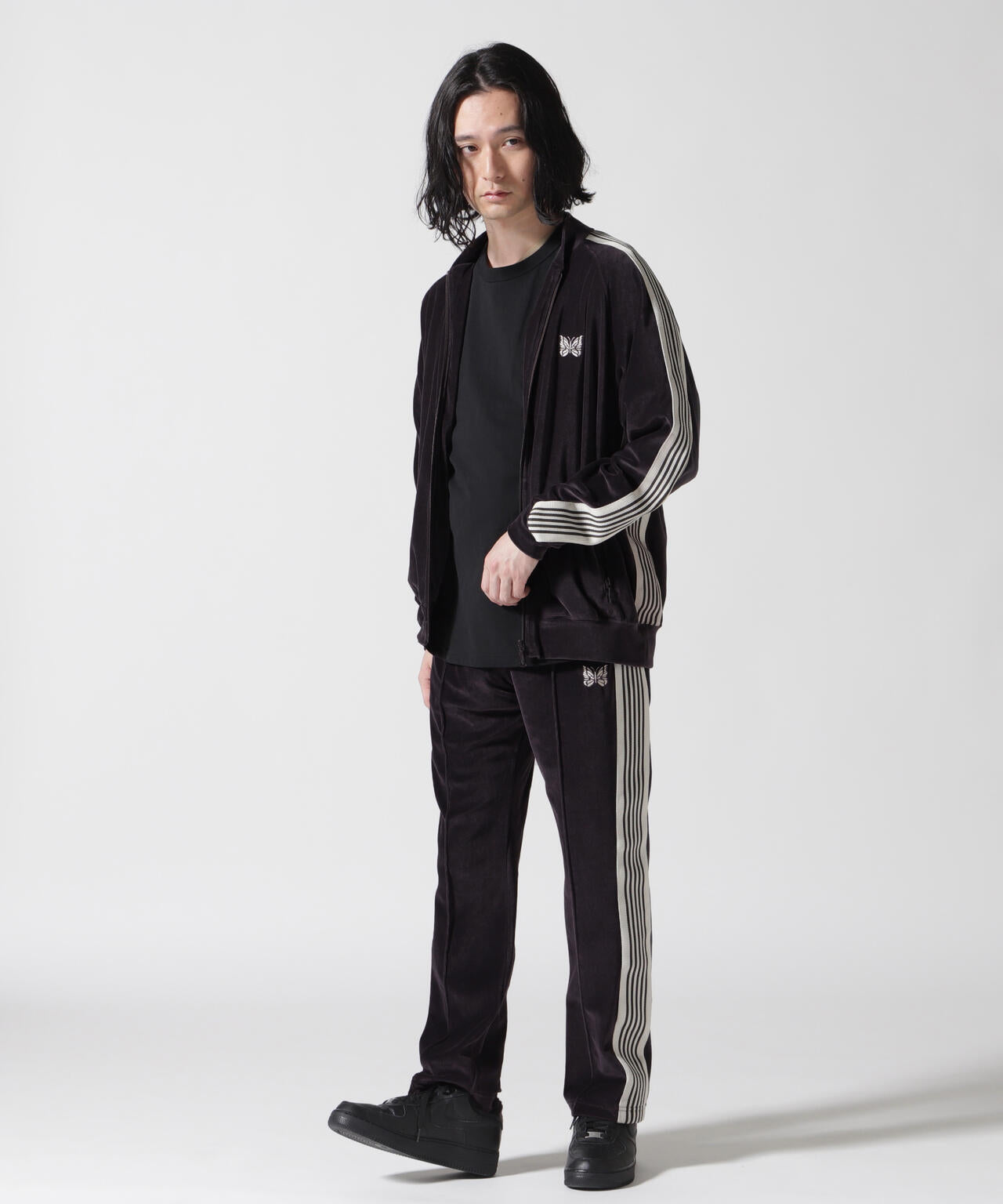 Needles/ニードルズ  Rib Collar Track Jacket - C/PE Velour