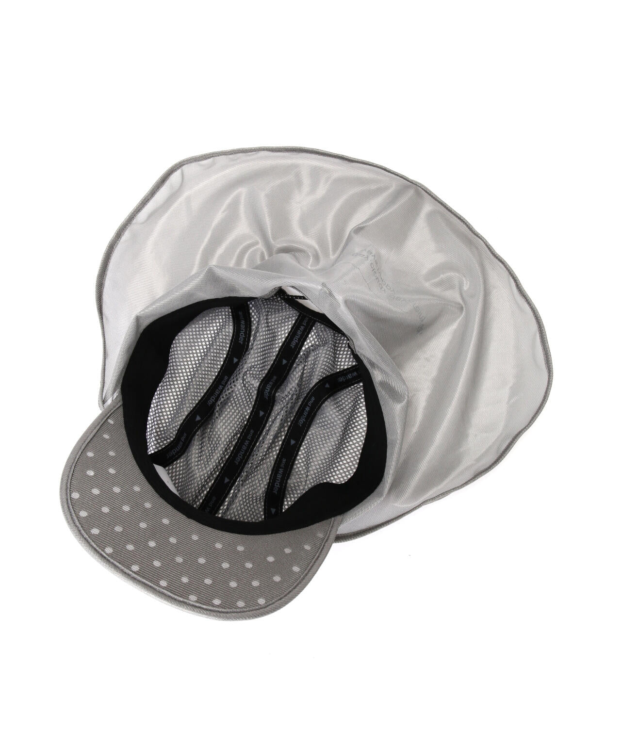 and wander/アンドワンダー　silver mesh cap シルバーメッシュキャップ