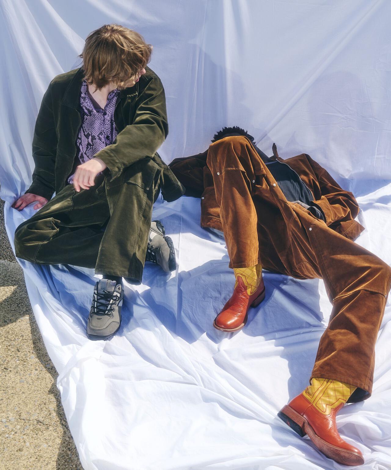 B omnivore/ビーオムニボー  FLOCKY DENIM PANT フロッキーデニムパンツ