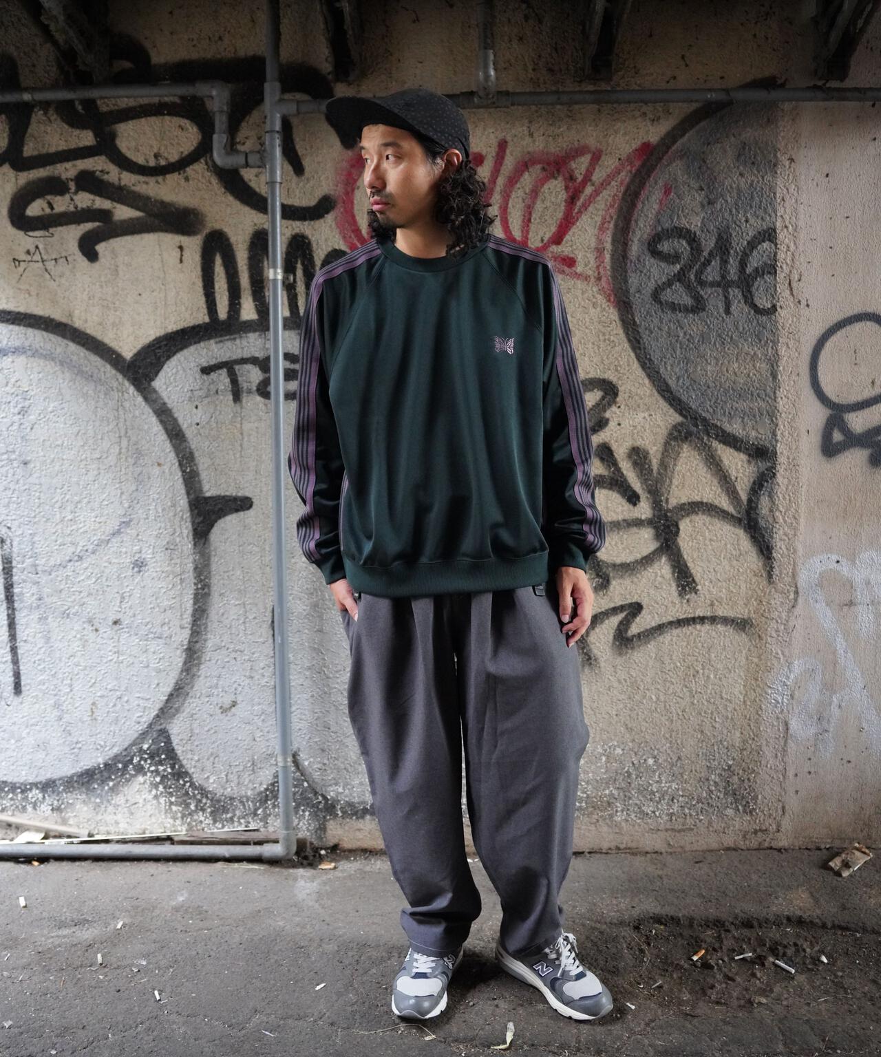 Needles/ニードルズ  Track Crew Neck Shirt - Poly Smooth