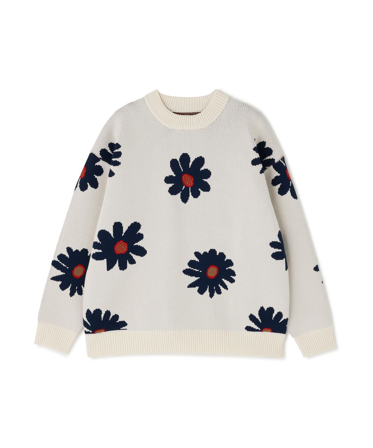 B omnivore/ビーオムニボー　FLOWER KNIT TOP