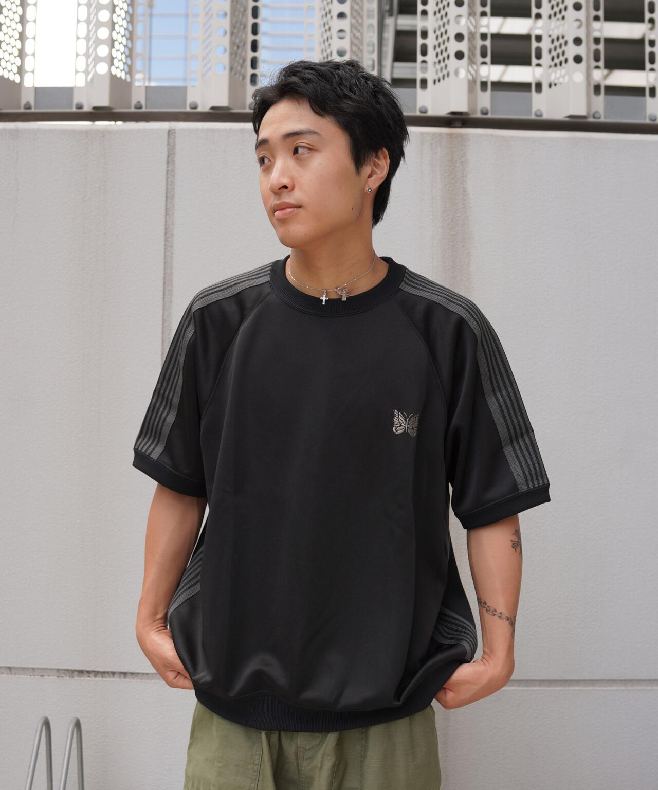 Needles/ニードルズ  別注Track S/S Crew Neck Shirt-Poly Smooth