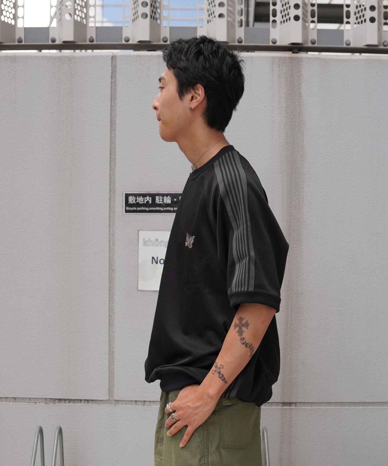 Needles/ニードルズ  別注Track S/S Crew Neck Shirt-Poly Smooth