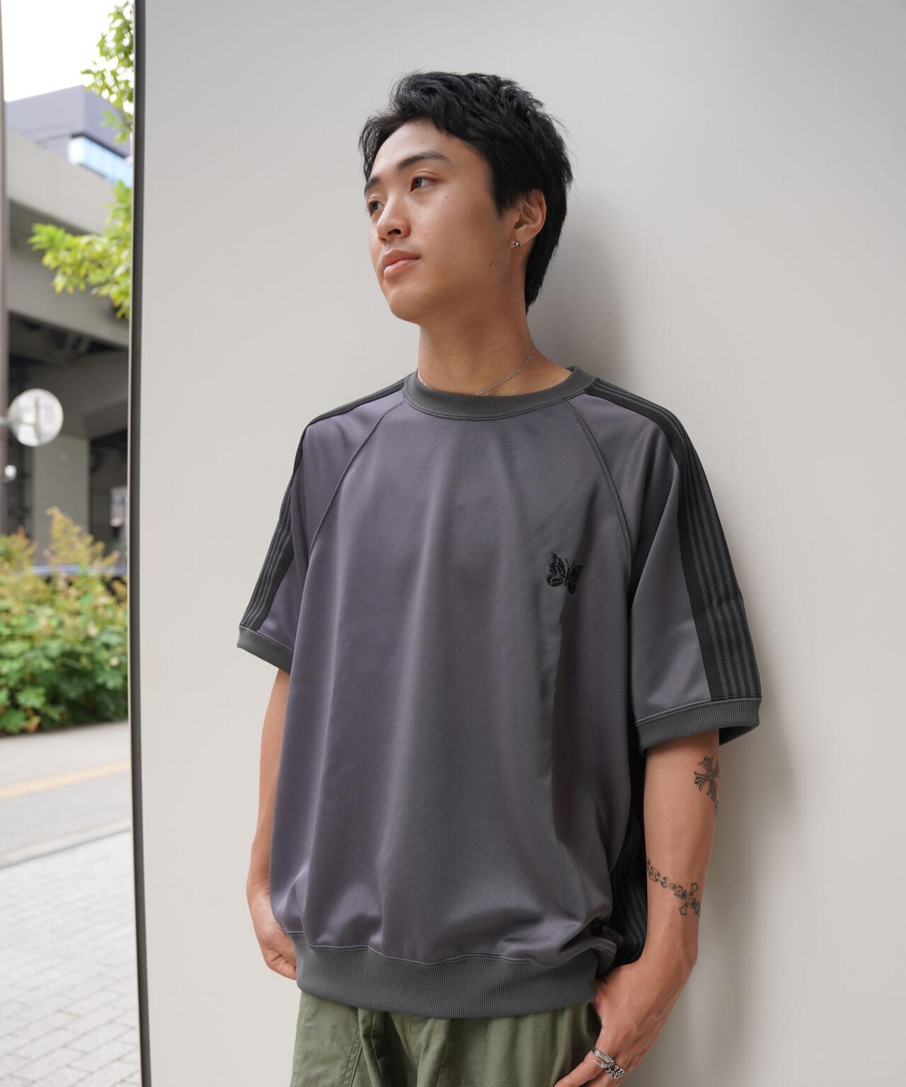 Needles/ニードルズ  別注Track S/S Crew Neck Shirt-Poly Smooth