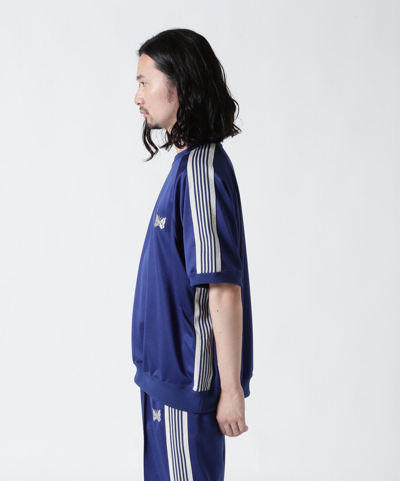 Needles/ニードルズ  別注Track S/S Crew Neck Shirt-Poly Smooth