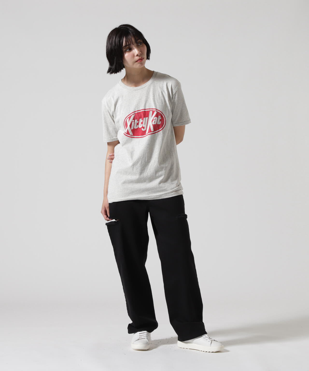 MIXTA/ミクスタ CREW NECK KITTY KAT　Ｔシャツ