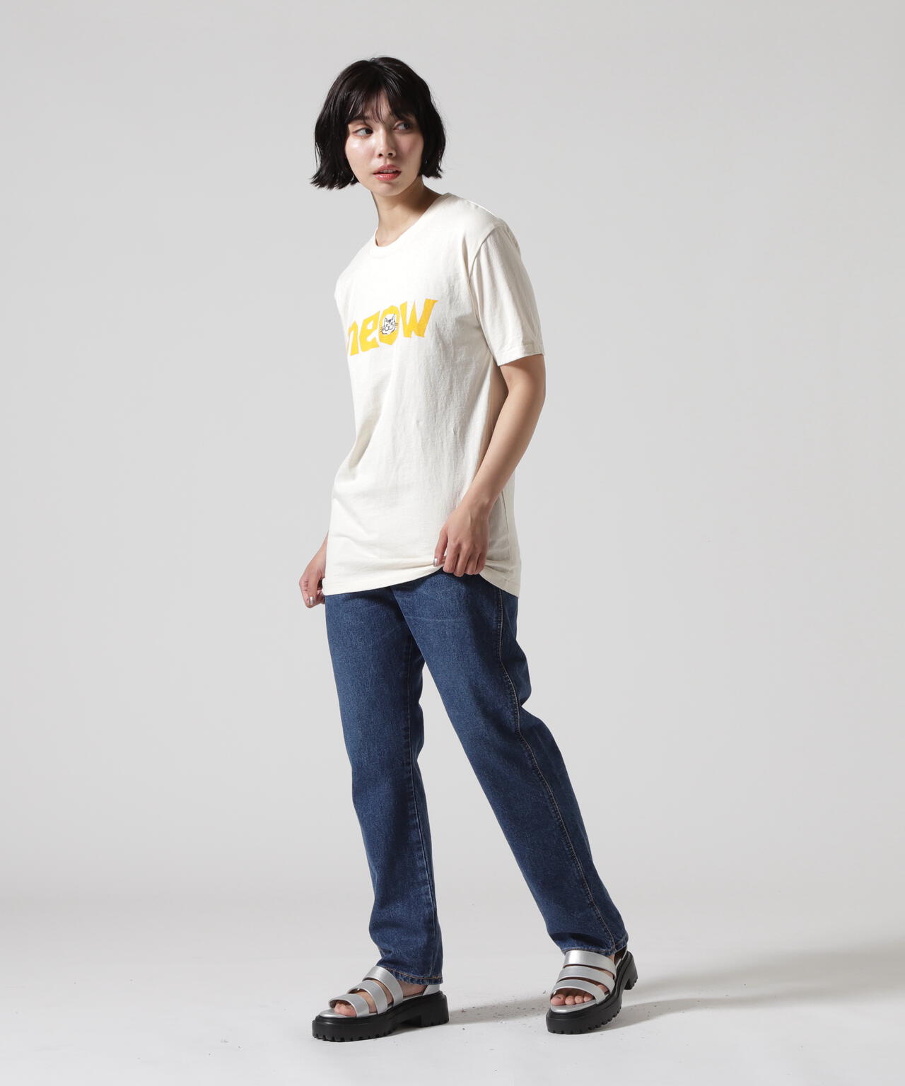 MIXTA/ミクスタ　CREW NECK MEOW　Tシャツ