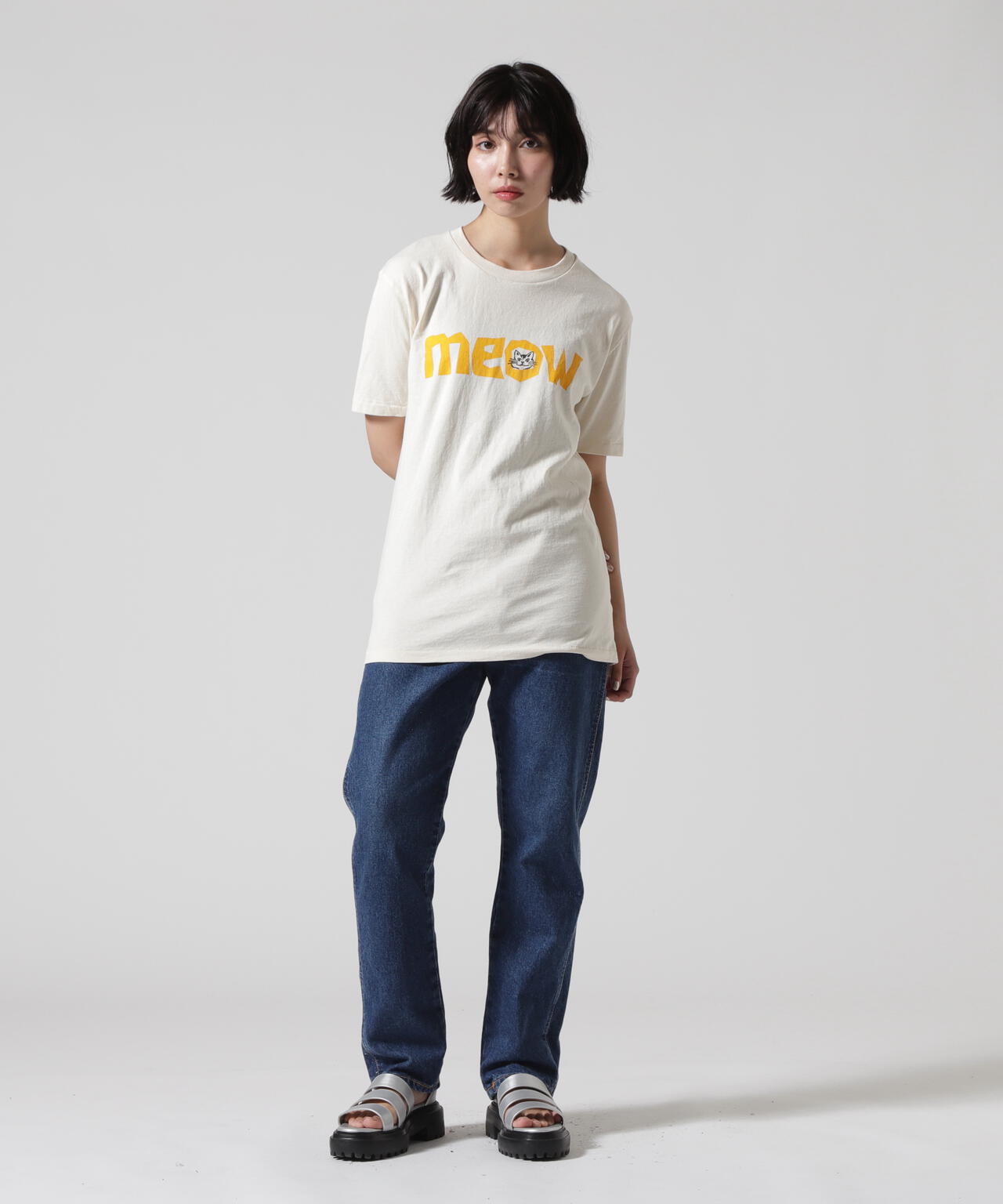 MIXTA/ミクスタ　CREW NECK MEOW　Tシャツ