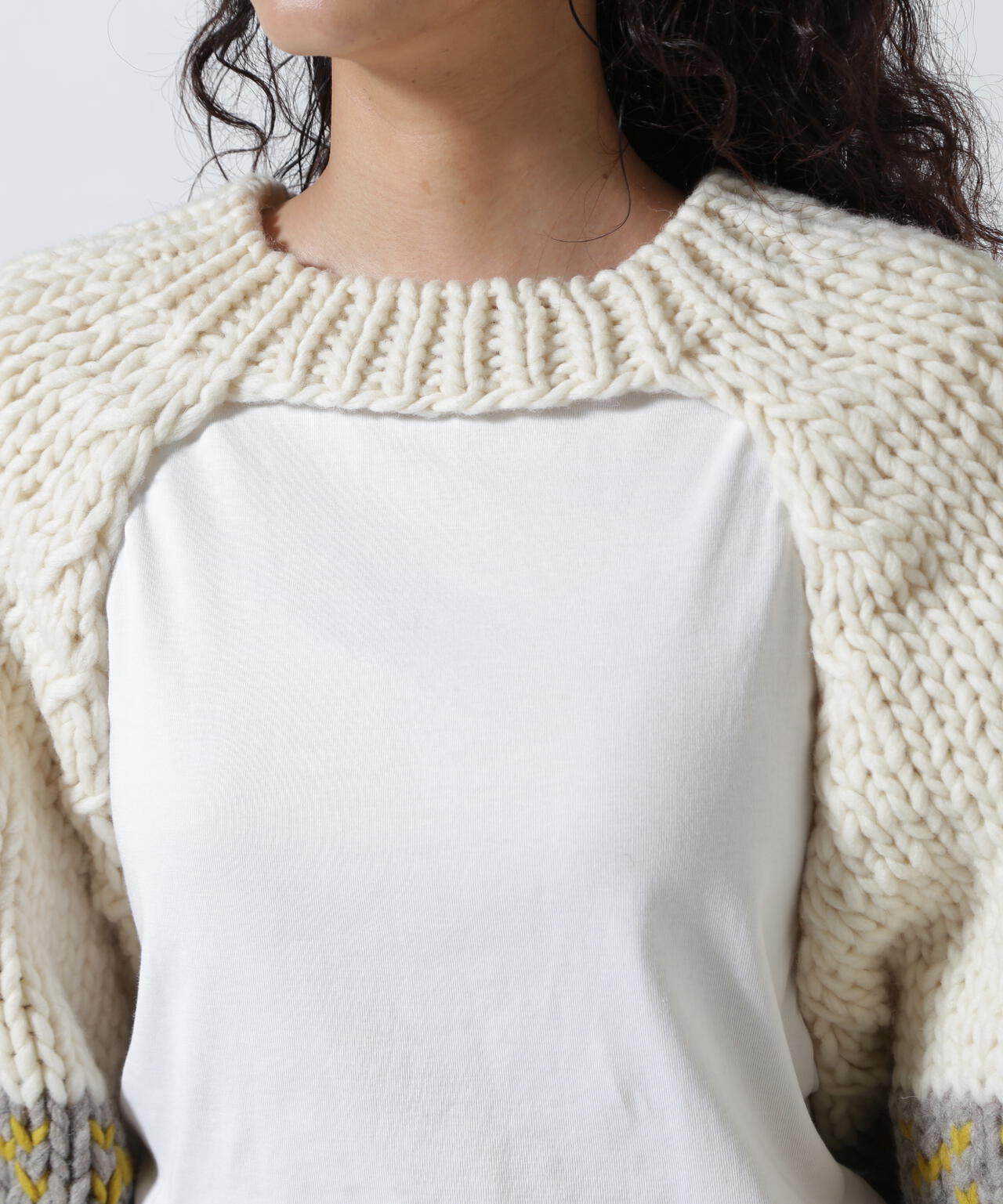 RHODOLIRION/ロドリリオン　Cowichan Knit Bolero カウチンニットボレロ RV1067A