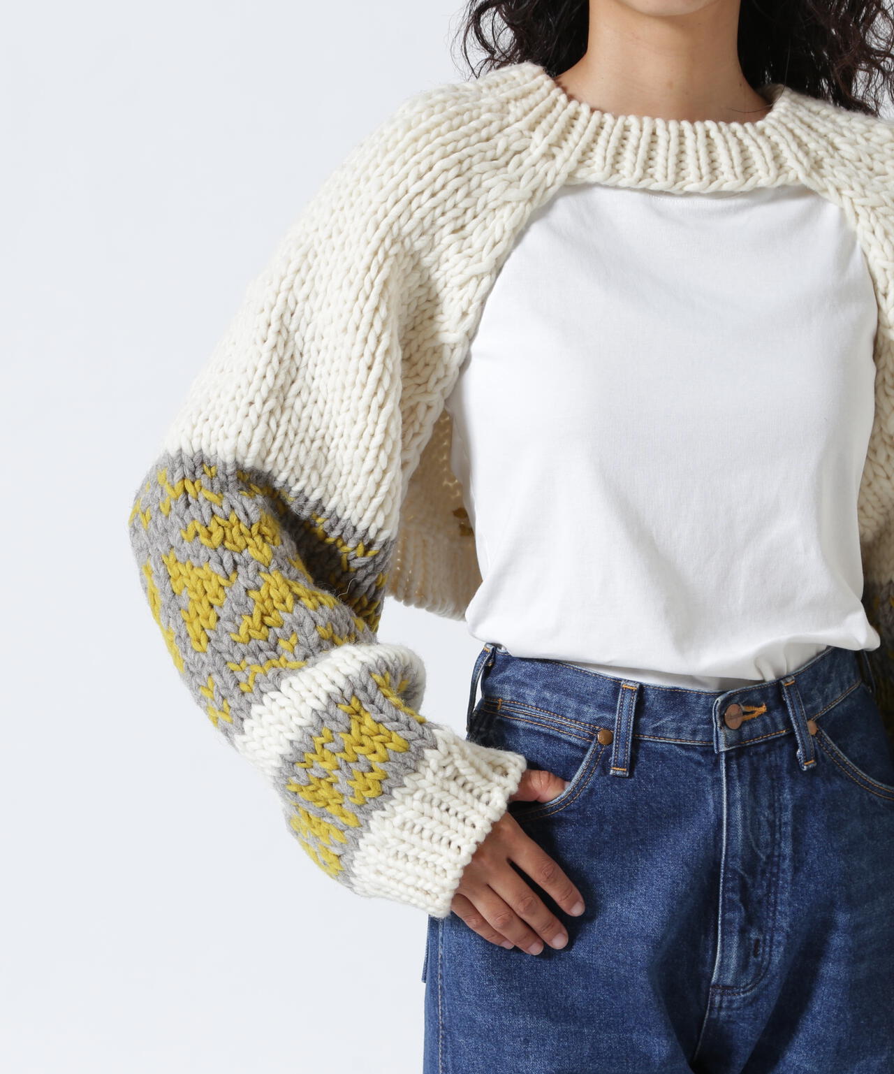 RHODOLIRION/ロドリリオン　Cowichan Knit Bolero カウチンニットボレロ RV1067A
