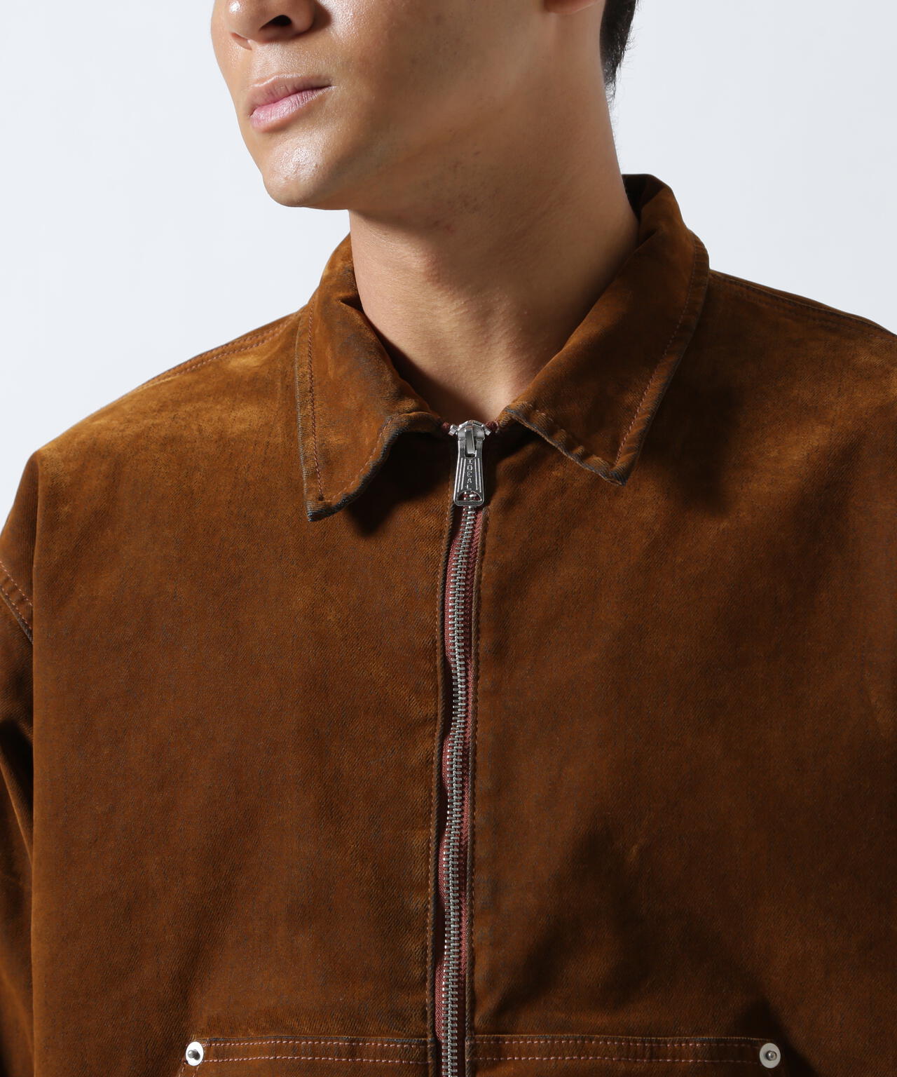 B omnivore/ビーオムニボー  FLOCKY DENIM COVER JACKET フロッキーデニムカバージャケット