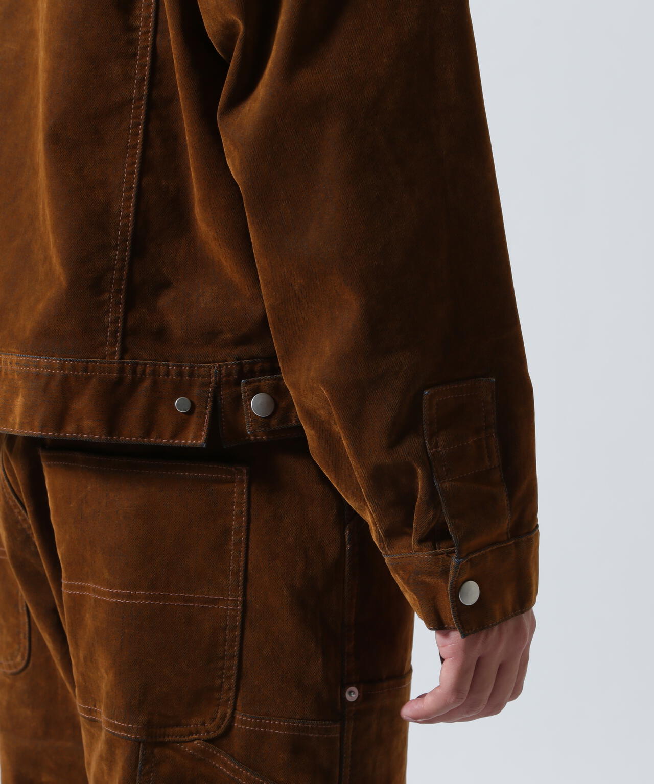 B omnivore/ビーオムニボー  FLOCKY DENIM COVER JACKET フロッキーデニムカバージャケット