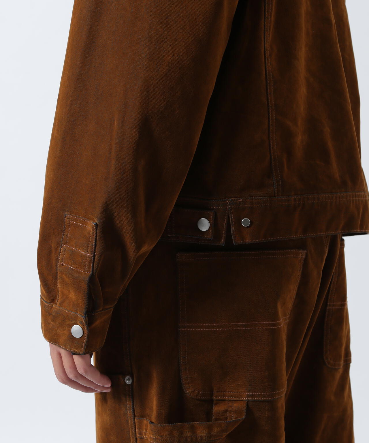 B omnivore/ビーオムニボー  FLOCKY DENIM COVER JACKET フロッキーデニムカバージャケット