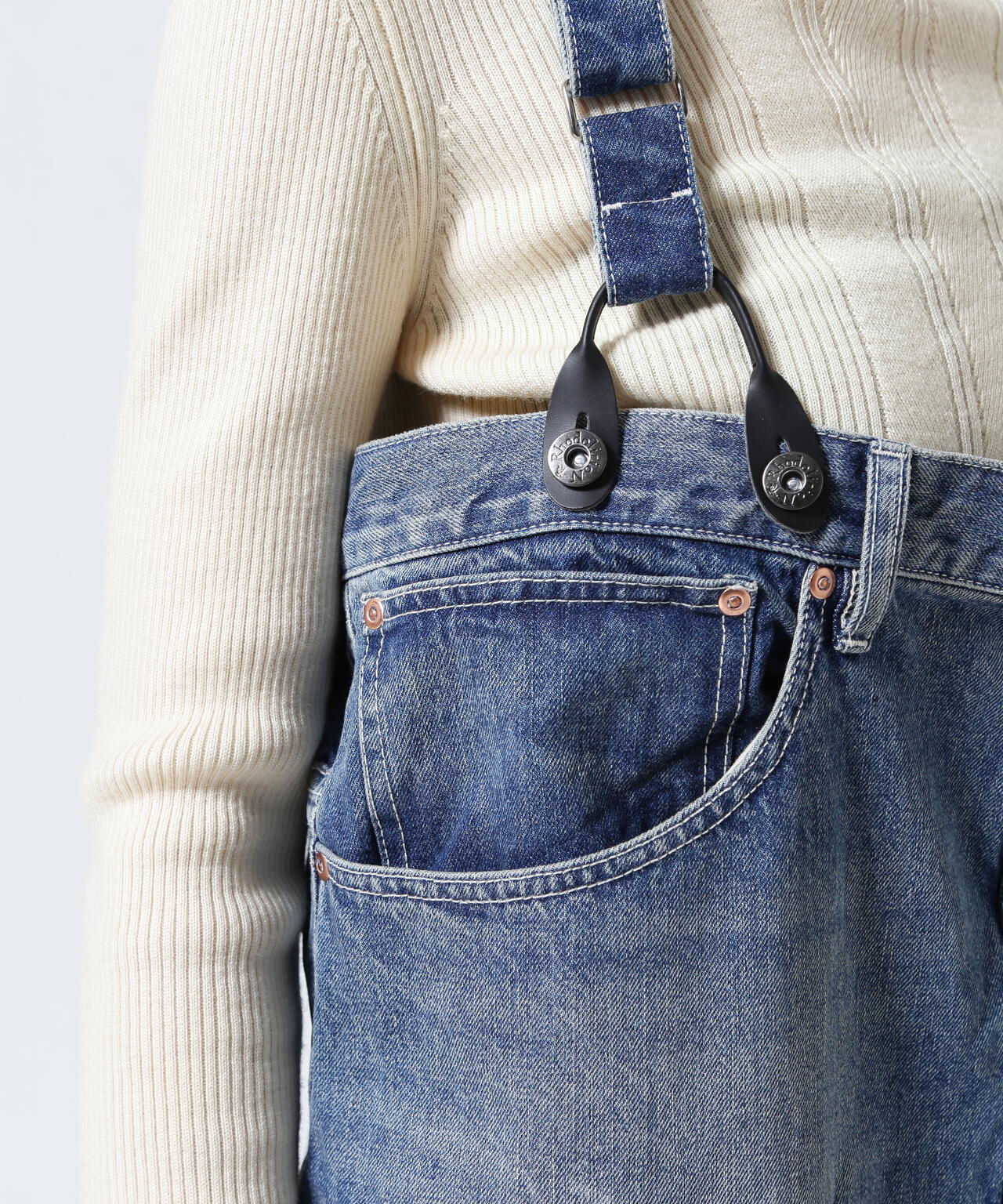 RHODOLIRION/ロドリリオン　5Pockets Suspender Pants - Denim