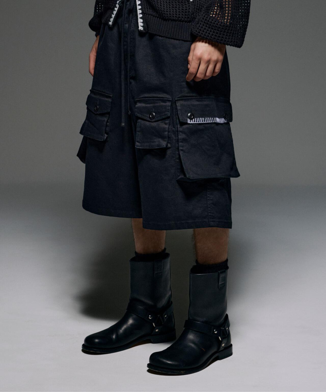 B omnivore/ビーオムニボー　HAND STITCH CARGO SHORTS