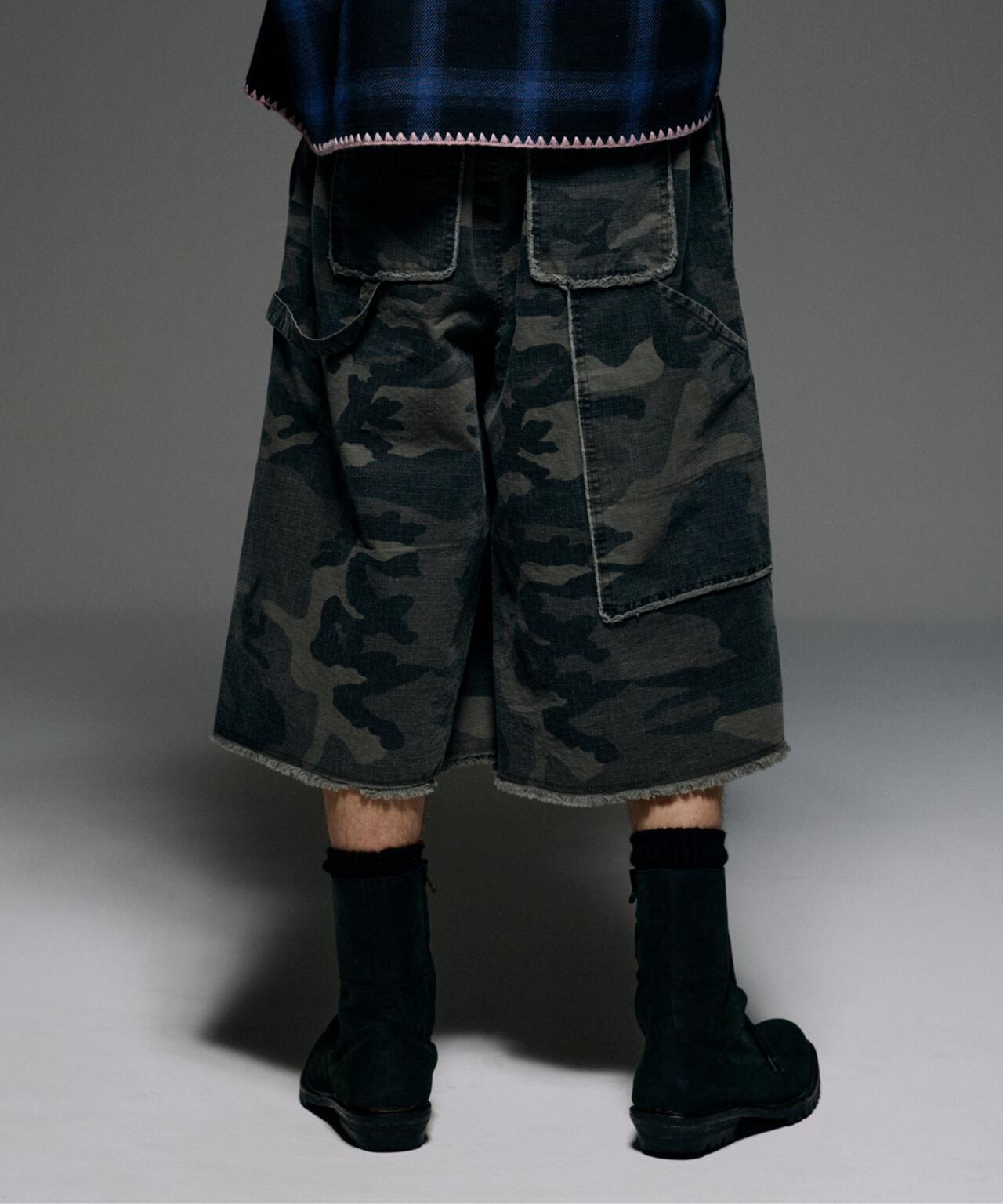 B omnivore/ビーオムニボー　W KNEE SHORTS RIP STOP ダブルニーショーツリップストップ