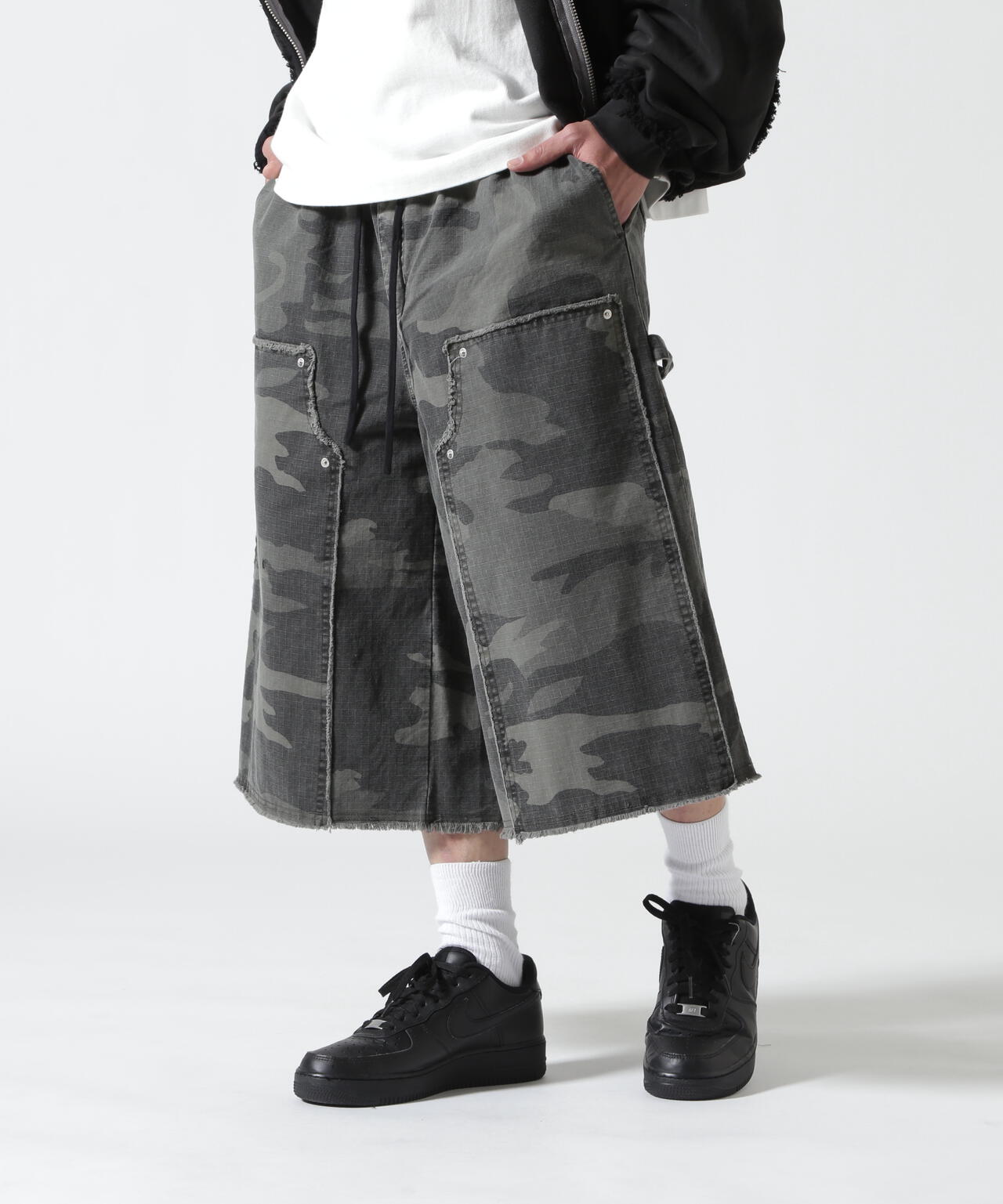 B omnivore/ビーオムニボー　W KNEE SHORTS RIP STOP ダブルニーショーツリップストップ
