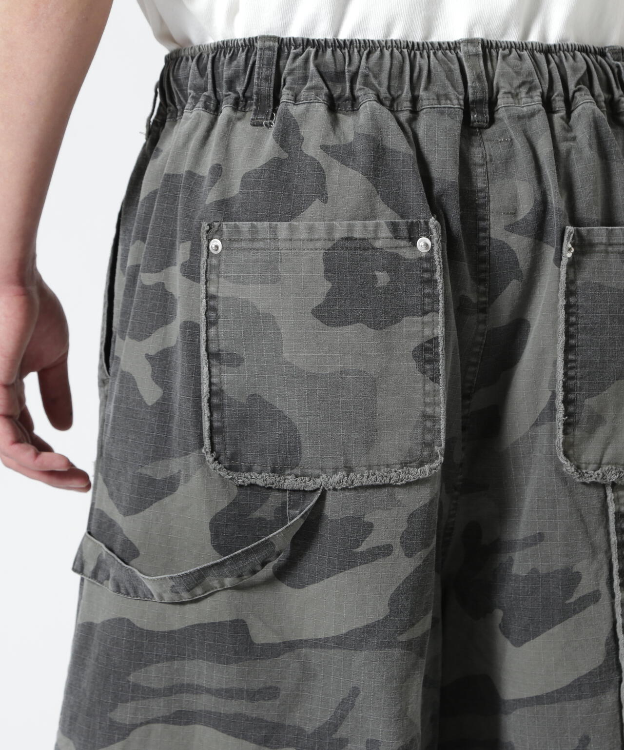 B omnivore/ビーオムニボー　W KNEE SHORTS RIP STOP ダブルニーショーツリップストップ