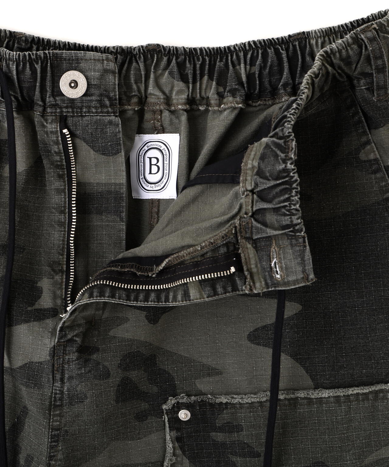 B omnivore/ビーオムニボー　W KNEE SHORTS RIP STOP ダブルニーショーツリップストップ