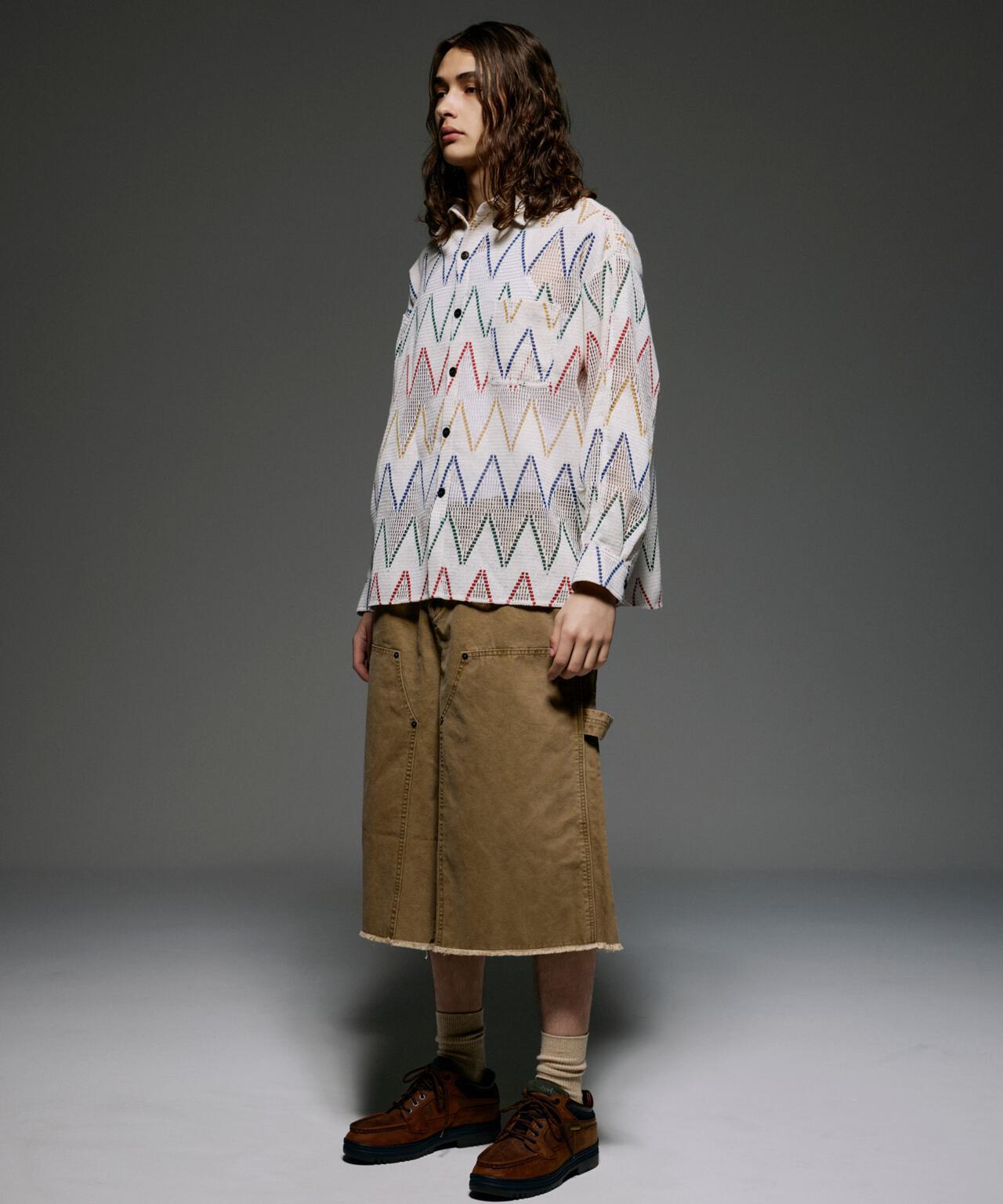 B omnivore/ビーオムニボー　W KNEE SHORTS DUCK ダブルニーショーツダック