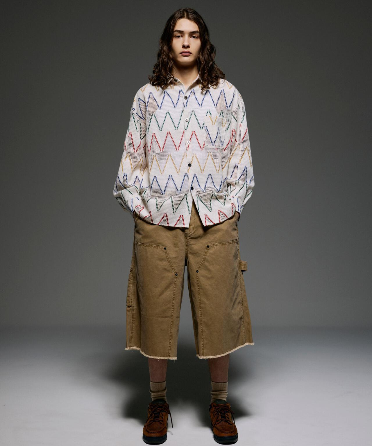 B omnivore/ビーオムニボー　W KNEE SHORTS DUCK ダブルニーショーツダック