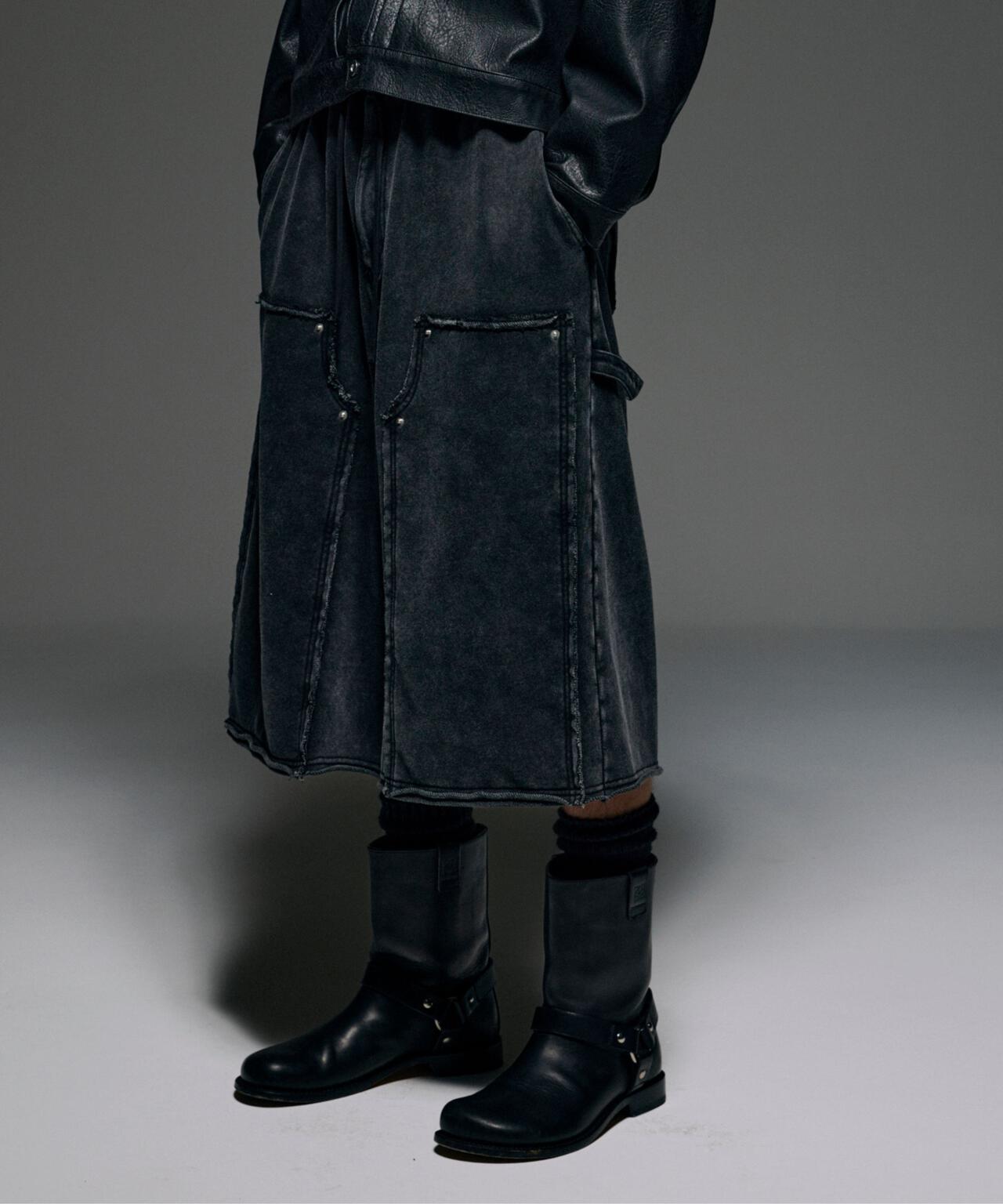 B omnivore/ビーオムニボー　W KNEE SHORTS SWT ダブルニーショーツスウェット