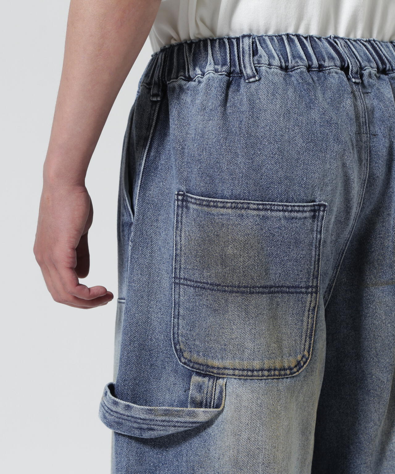 B omnivore/ビーオムニボー　W KNEE SHORTS DENIM ダブルニーショーツデニム