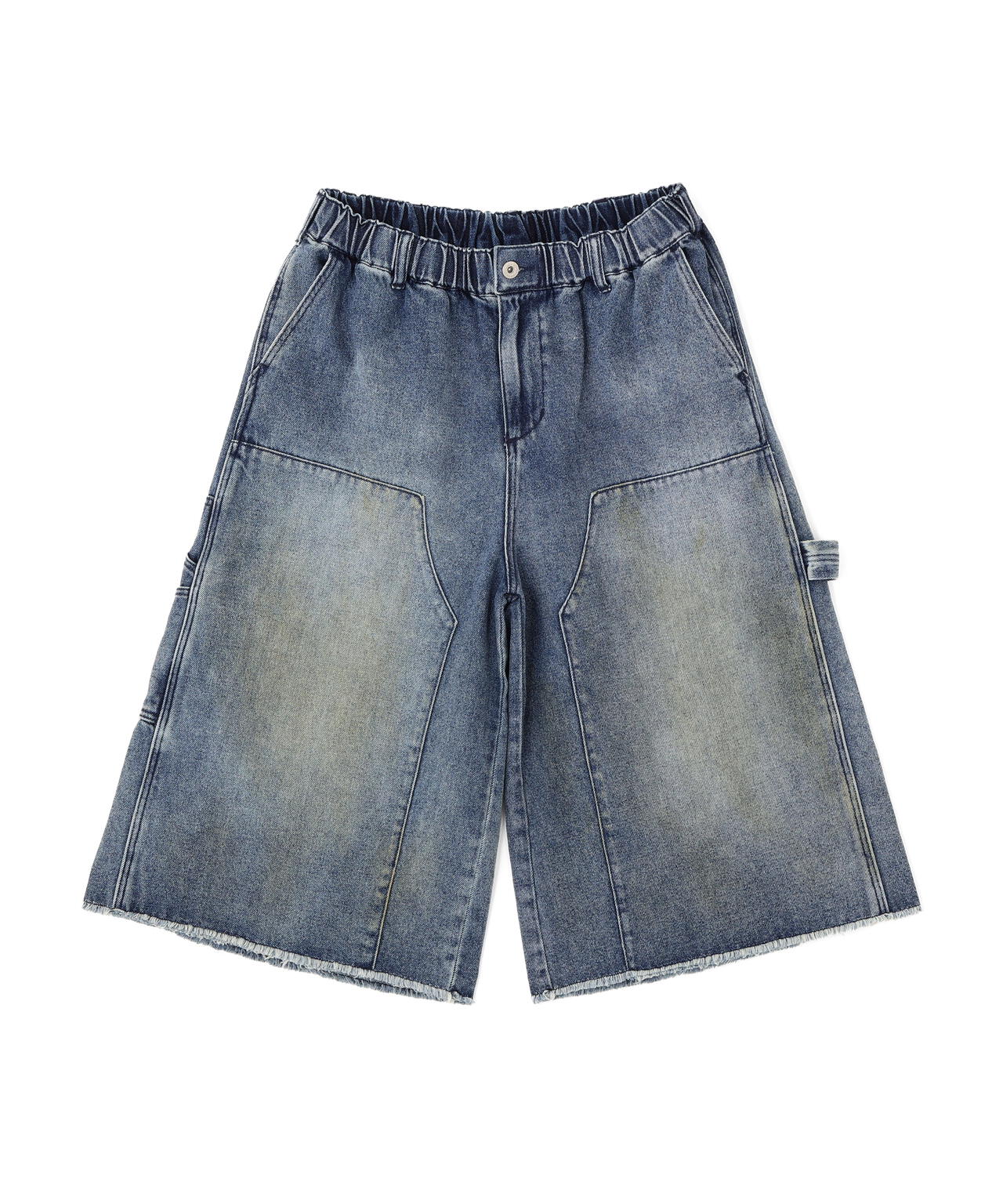 B omnivore/ビーオムニボー　W KNEE SHORTS DENIM ダブルニーショーツデニム
