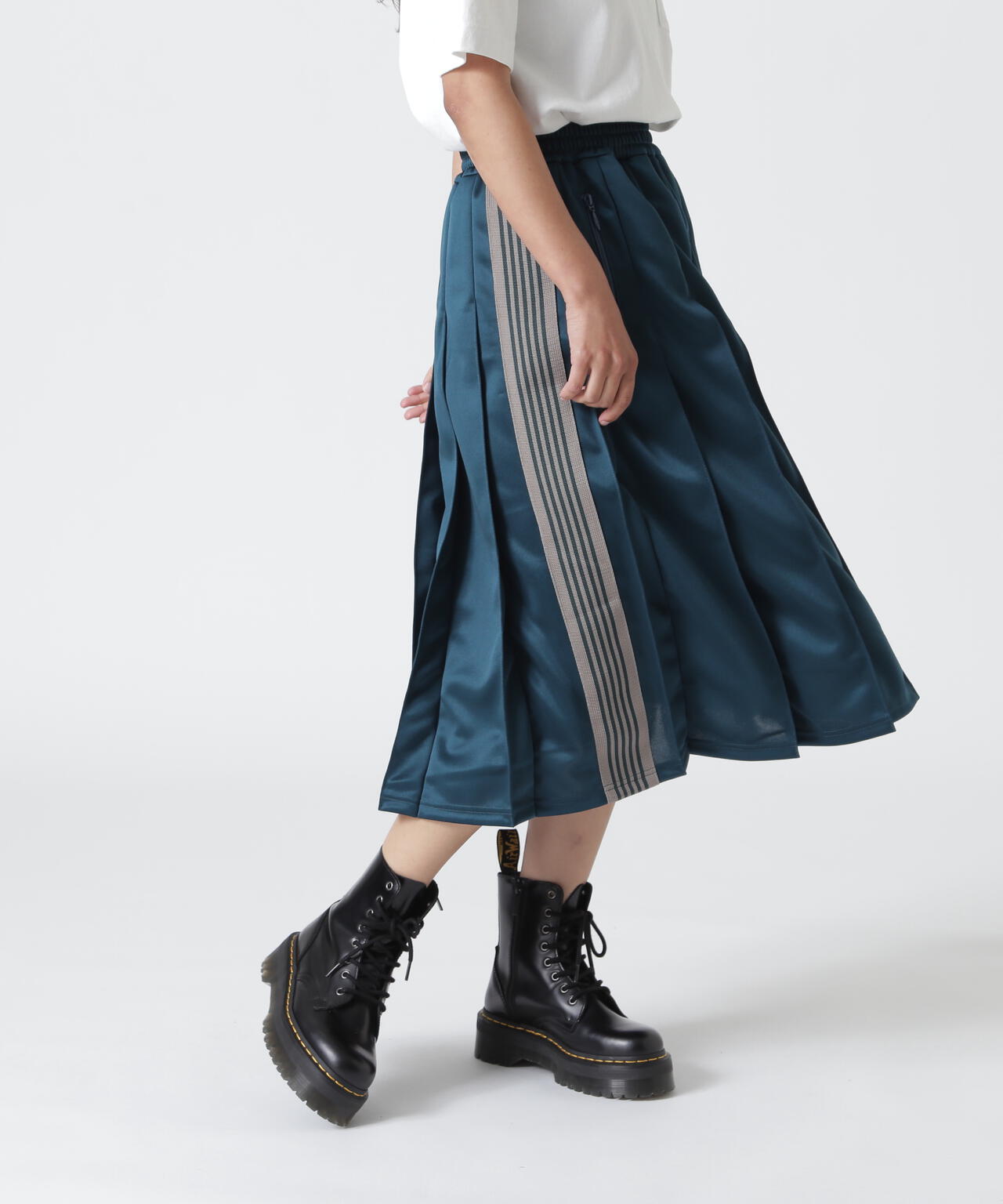 Needles/ニードルズ　Pleated Track Skirt - Poly Smooth