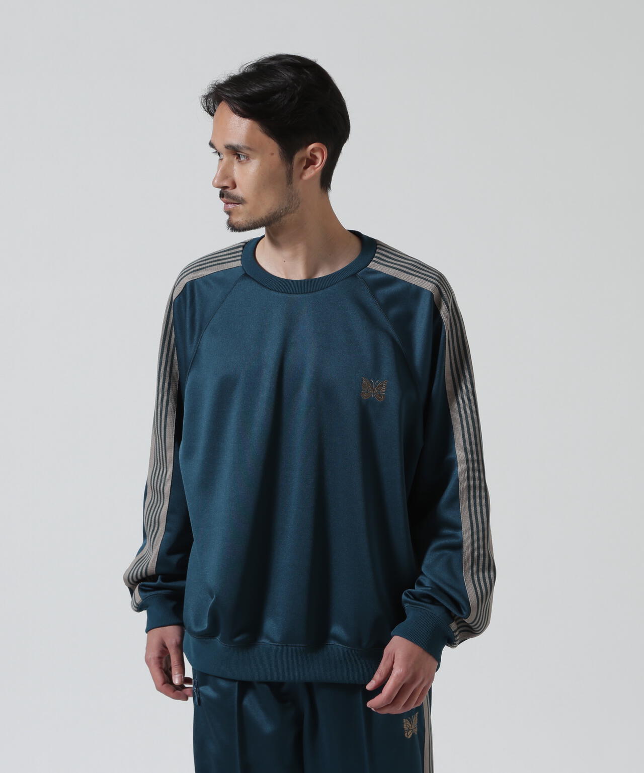Needles/ニードルズ   Track Crew Neck Shirt - Poly Smooth
