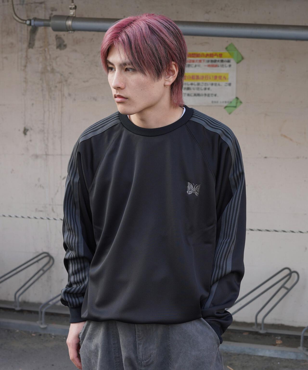 Needles/ニードルズ　別注Track Crew Neck Shirt - Poly Smooth