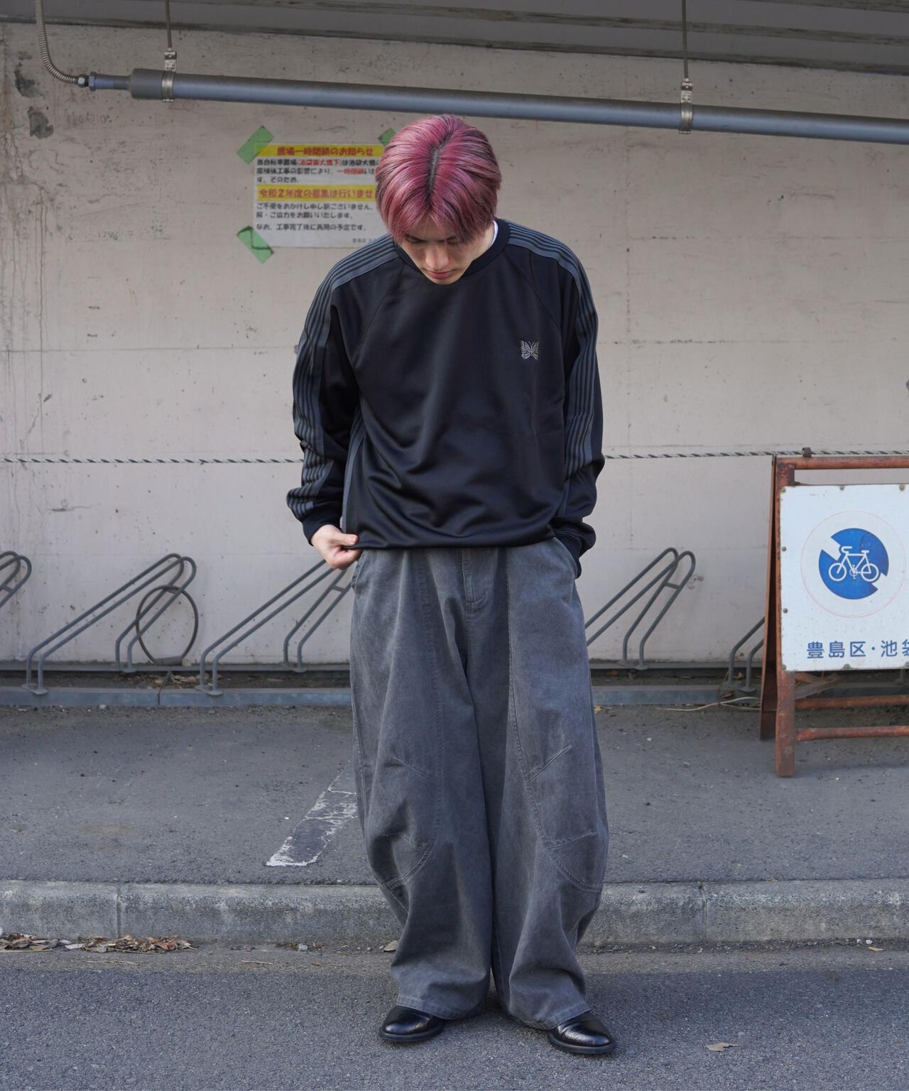 Needles/ニードルズ　別注Track Crew Neck Shirt - Poly Smooth