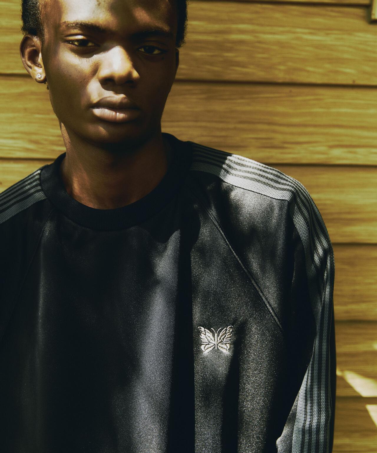 Needles/ニードルズ　別注Track Crew Neck Shirt - Poly Smooth