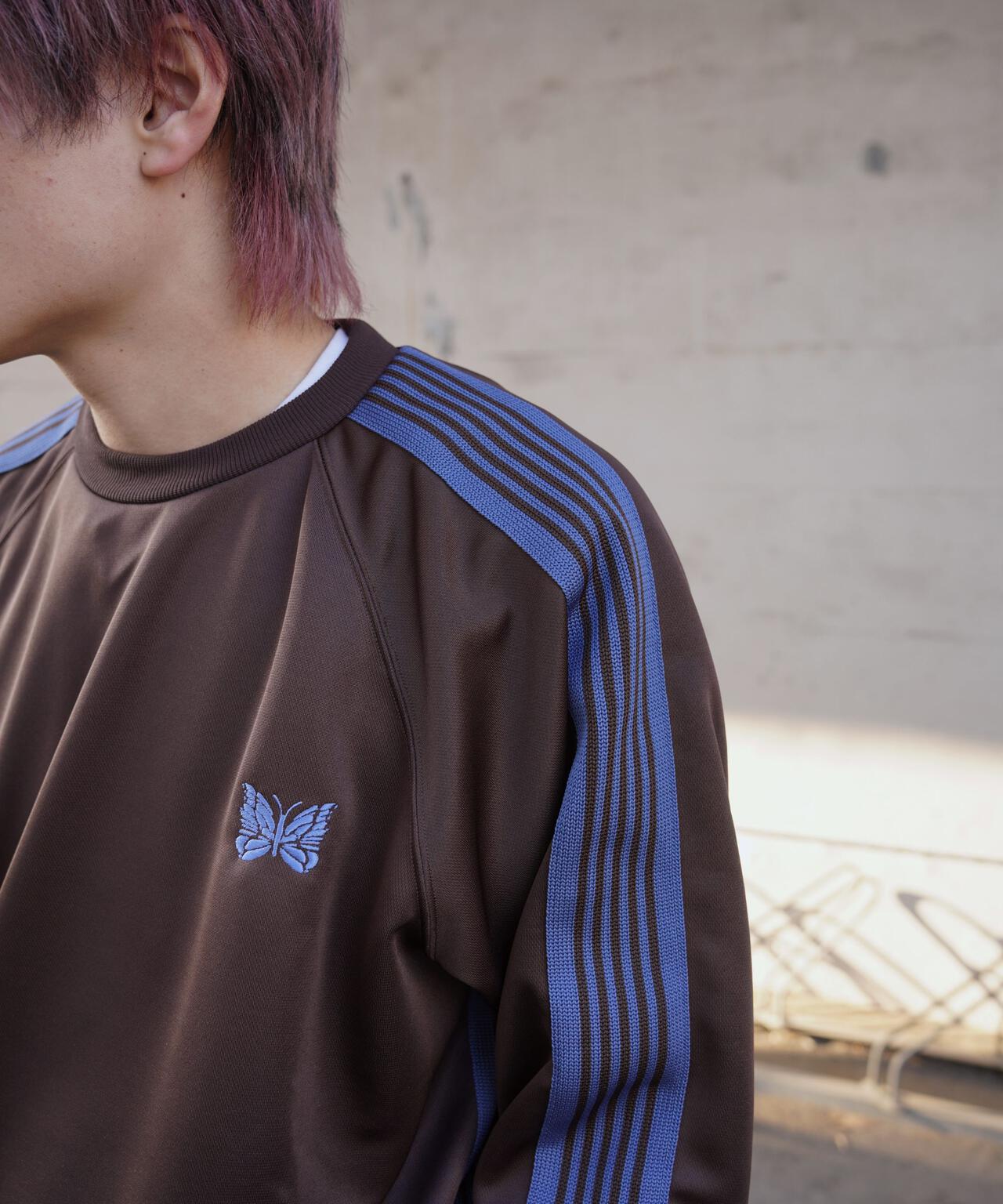 Needles/ニードルズ　別注Track Crew Neck Shirt - Poly Smooth