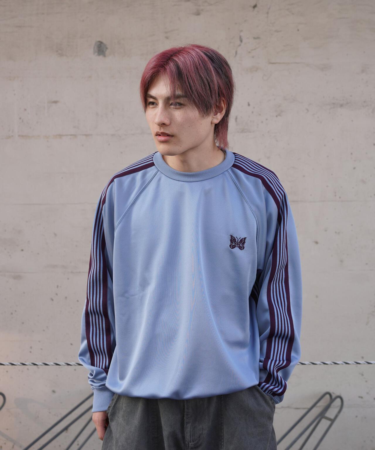 Needles/ニードルズ　別注Track Crew Neck Shirt - Poly Smooth