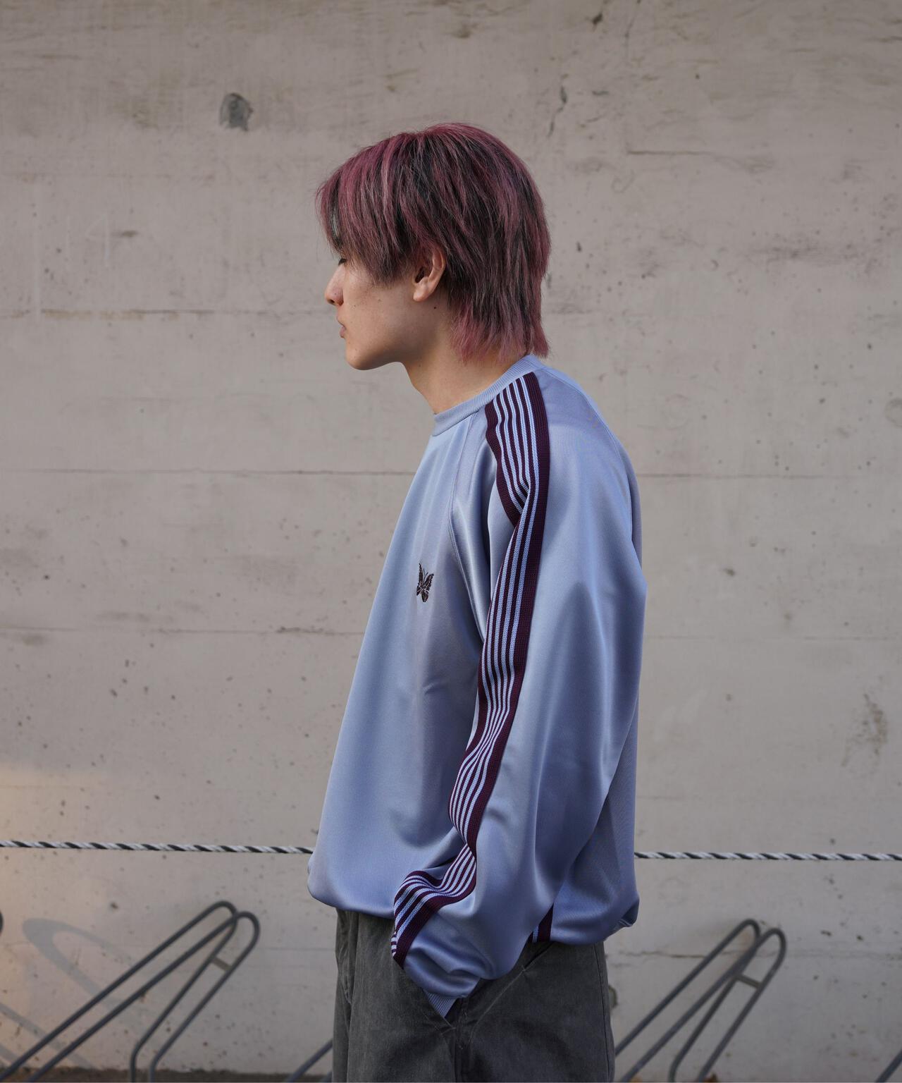 Needles/ニードルズ　別注Track Crew Neck Shirt - Poly Smooth