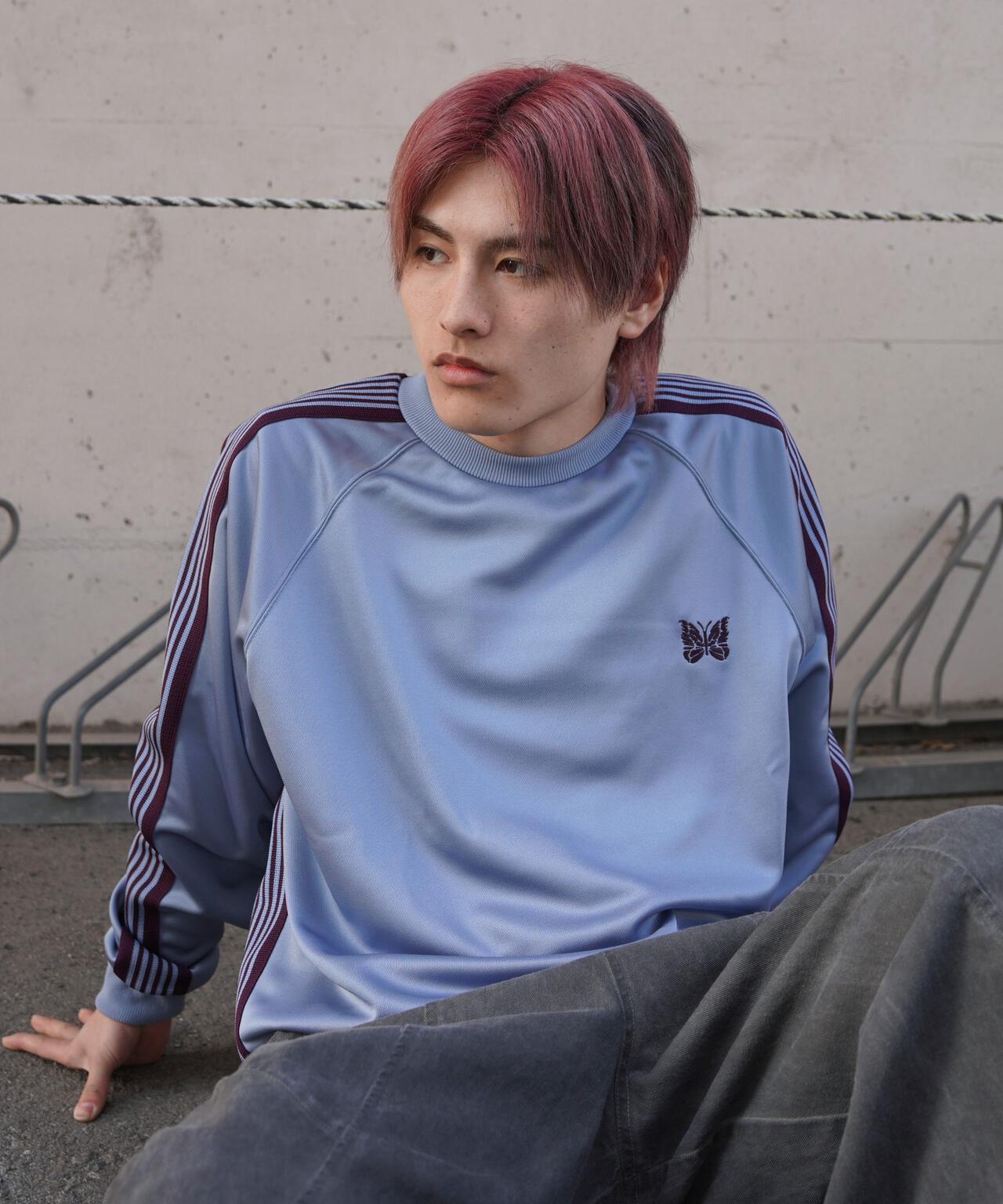 Needles/ニードルズ　別注Track Crew Neck Shirt - Poly Smooth