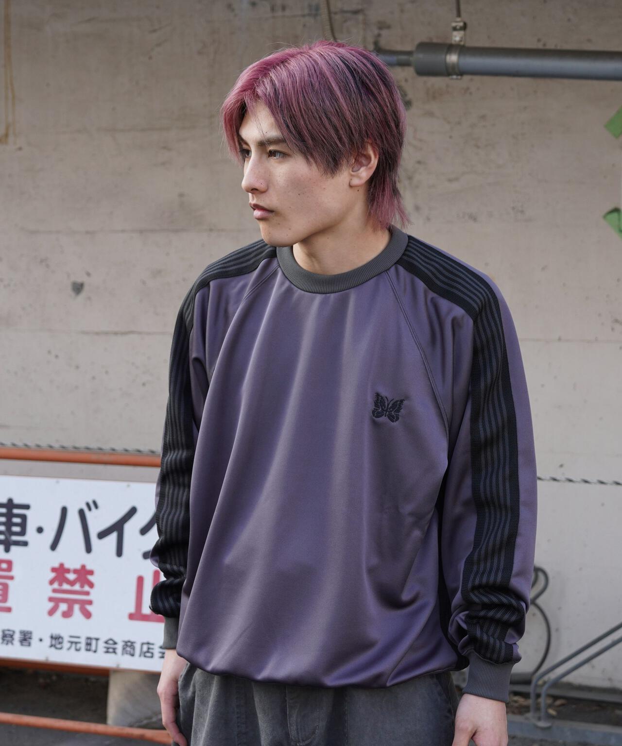 Needles/ニードルズ　別注Track Crew Neck Shirt - Poly Smooth
