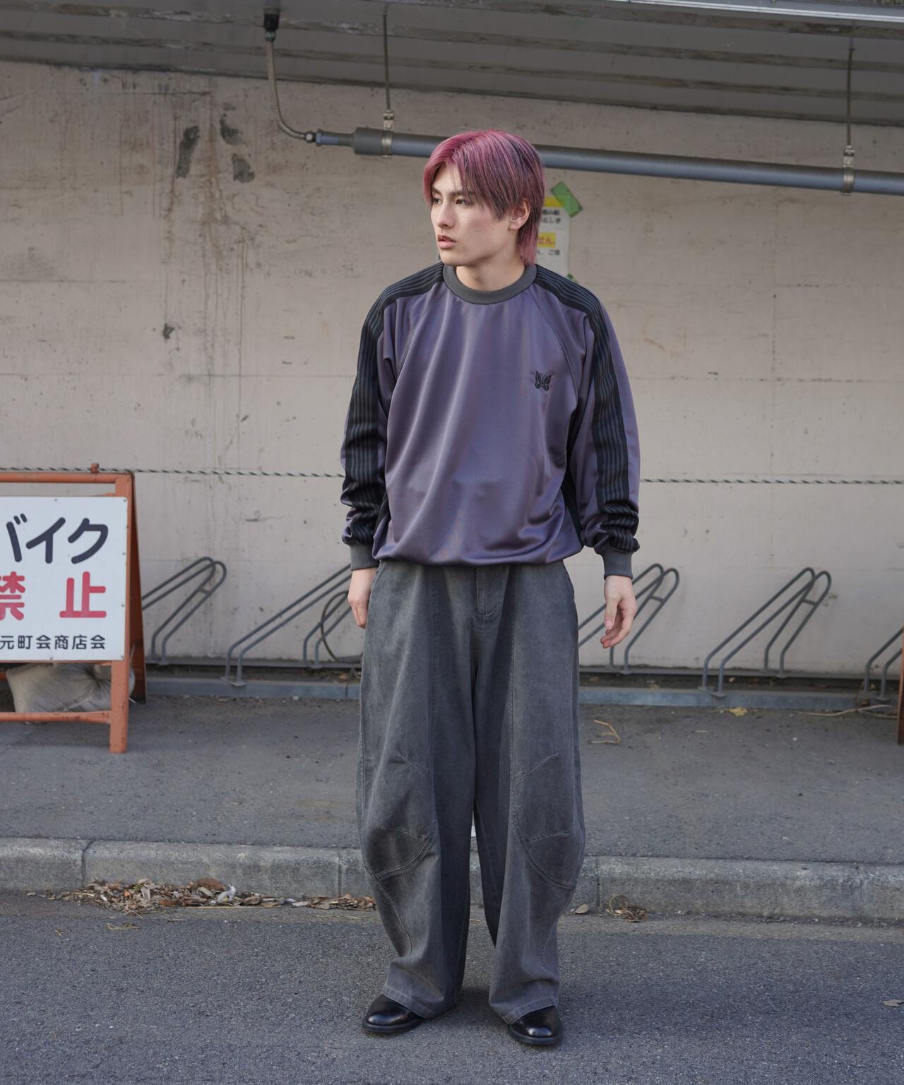 Needles/ニードルズ　別注Track Crew Neck Shirt - Poly Smooth