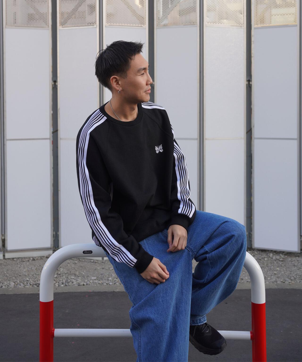 Needles/ニードルズ　別注Track Crew Neck Shirt - Cotton Jersey