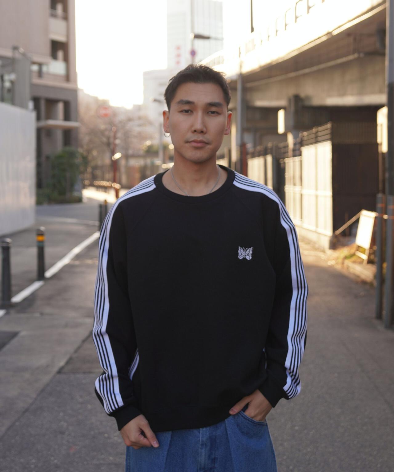 Needles/ニードルズ　別注Track Crew Neck Shirt - Cotton Jersey