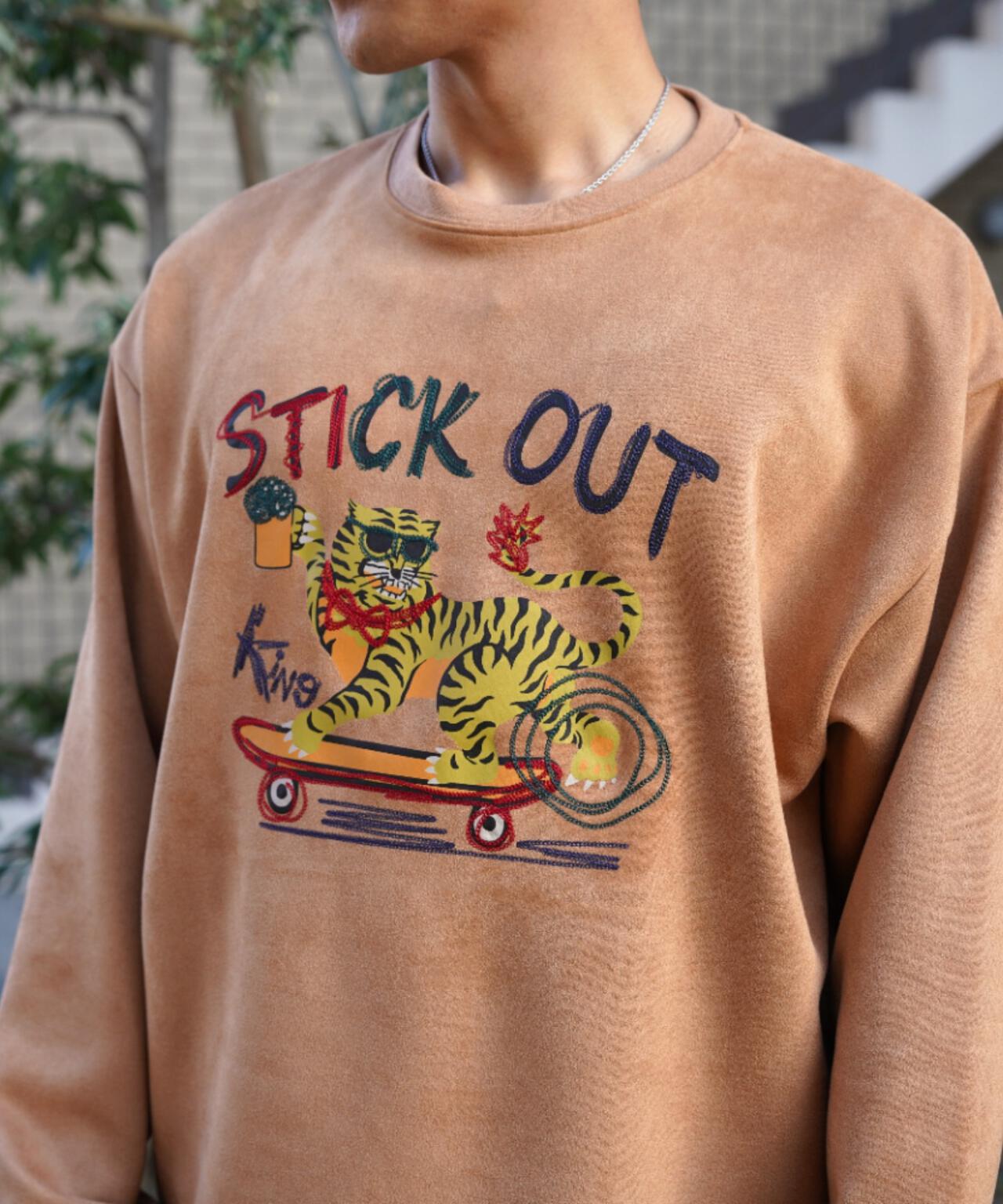 B omnivore/ビーオムニボー　SUEDE TIGER L/S PO