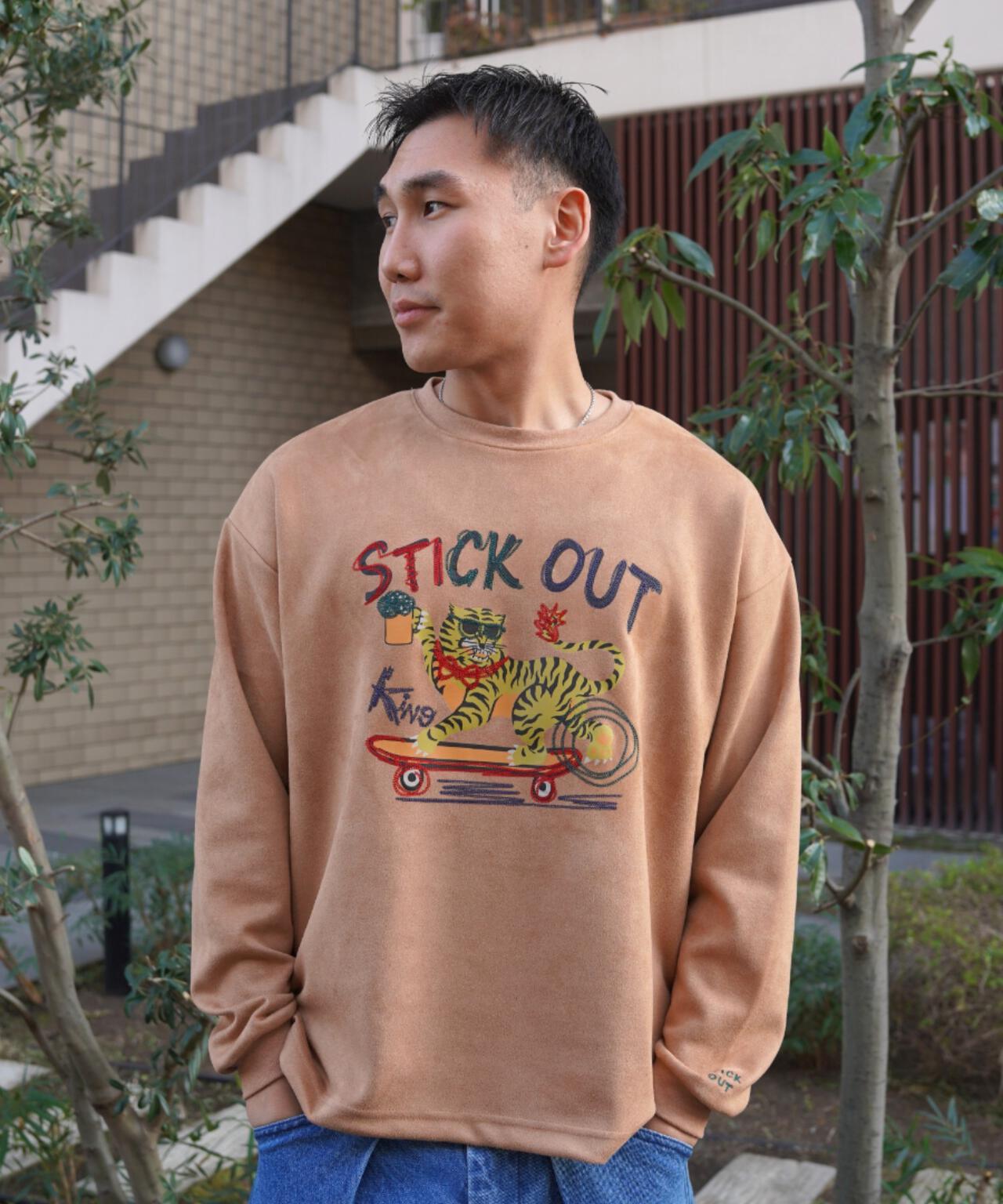 B omnivore/ビーオムニボー　SUEDE TIGER L/S PO
