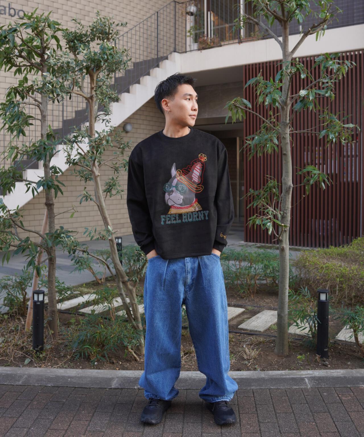 B omnivore/ビーオムニボー　SUEDE DOG L/S PO